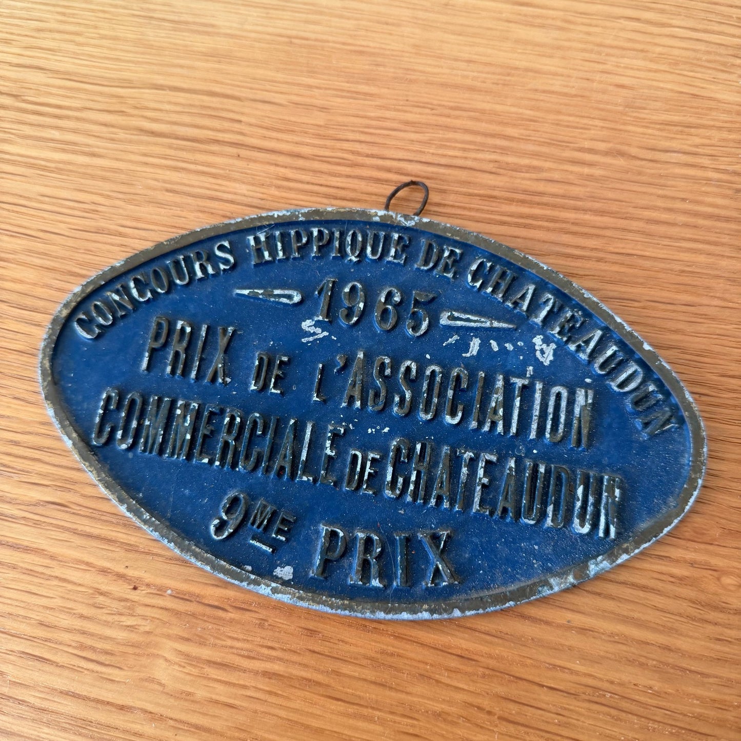 French Vintage Equestrian Trophy Plaque Chateaudun Horse Show 1965 0802264 Fleamarketfrance