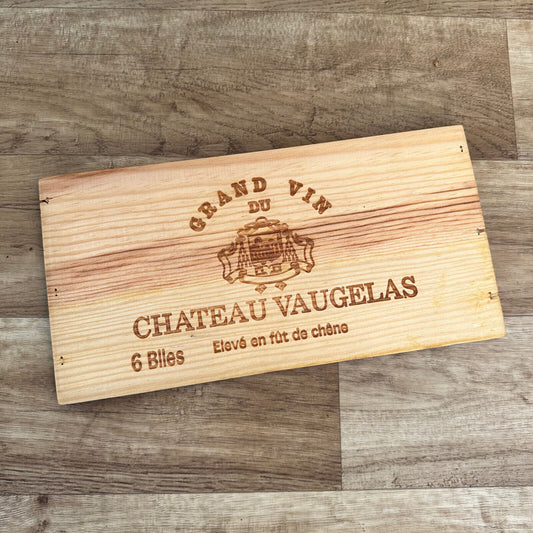 Wine Wood Crate Box Panel Vintage French wall sign VAUGELAS 10022442 - Fleamarketfrance