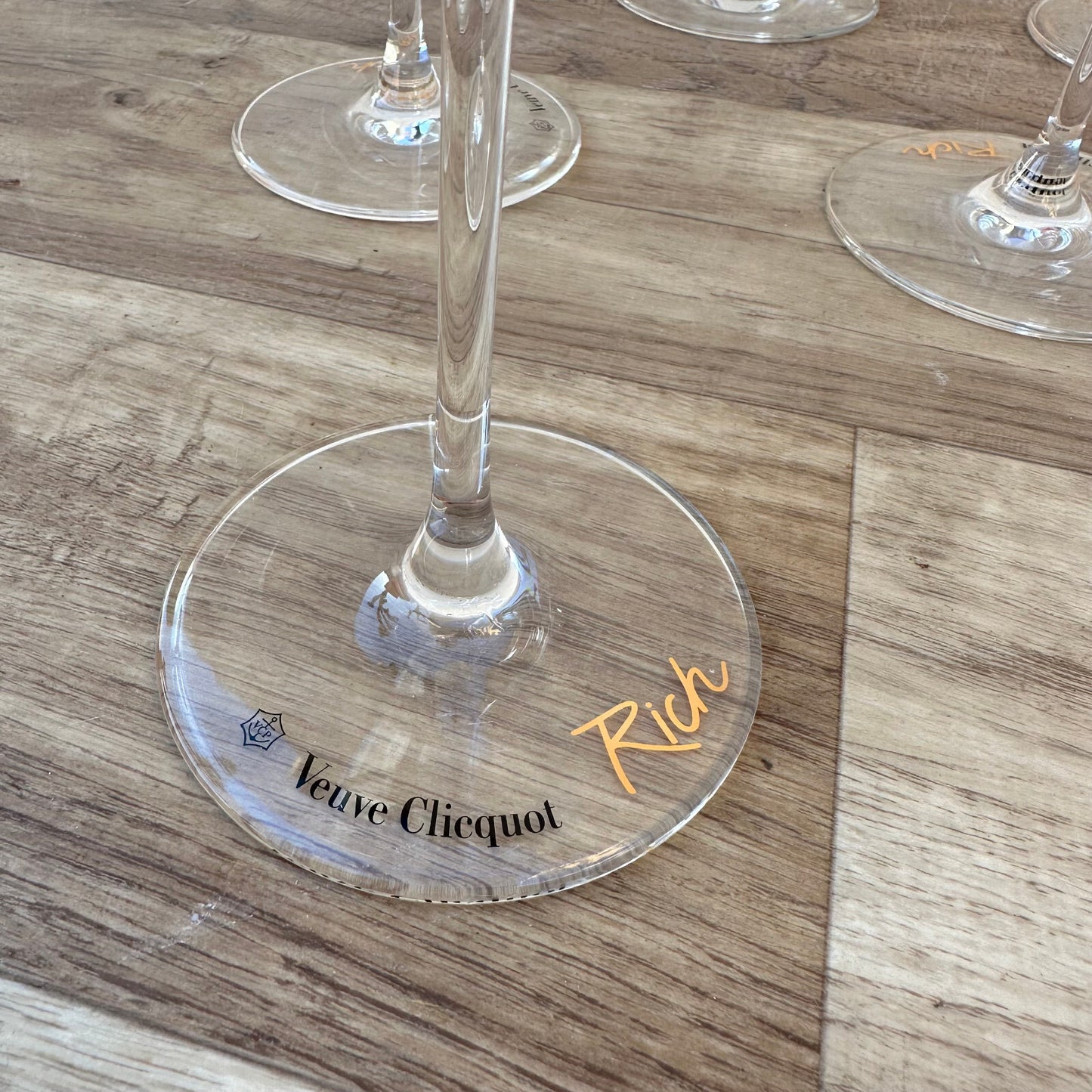 Veuve Clicquot Rich Orange Champagne Glasses Set of 6 Coupe Flute 1403232 Veuve Clicquot