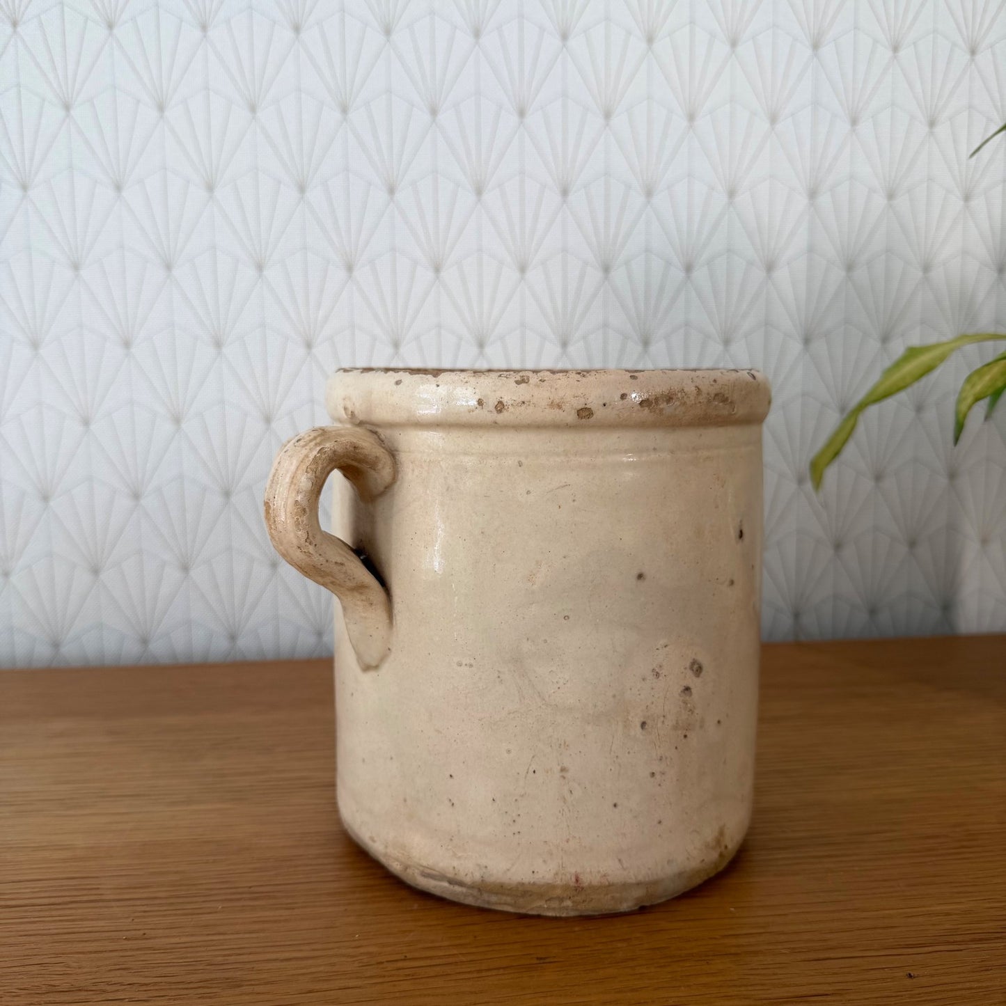 Italian Sardine Pot Antique Stoneware Crock Two Handles 01072611 Unbranded