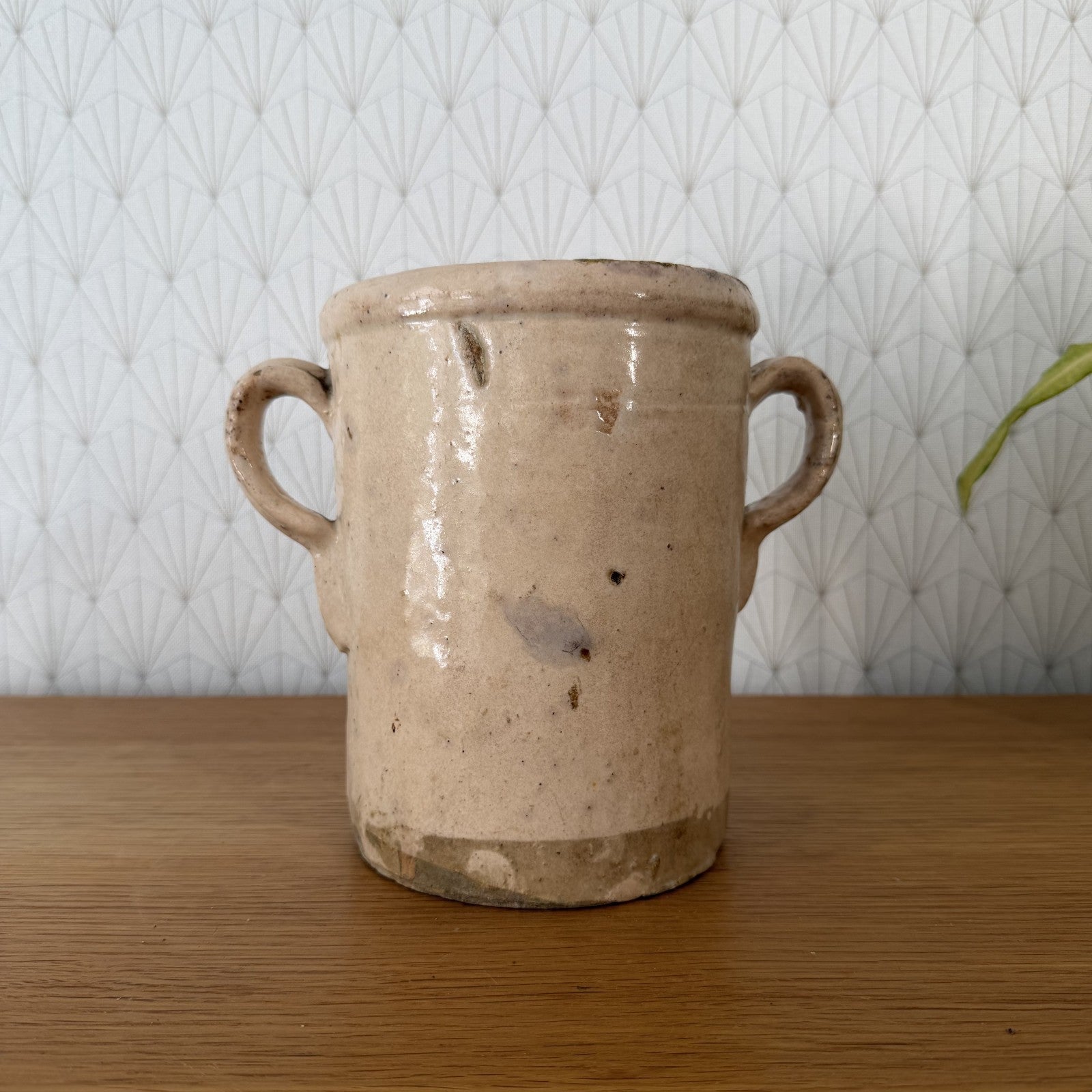 Italian Sardine Pot Antique Stoneware Crock Two Handles 01072613 Unbranded