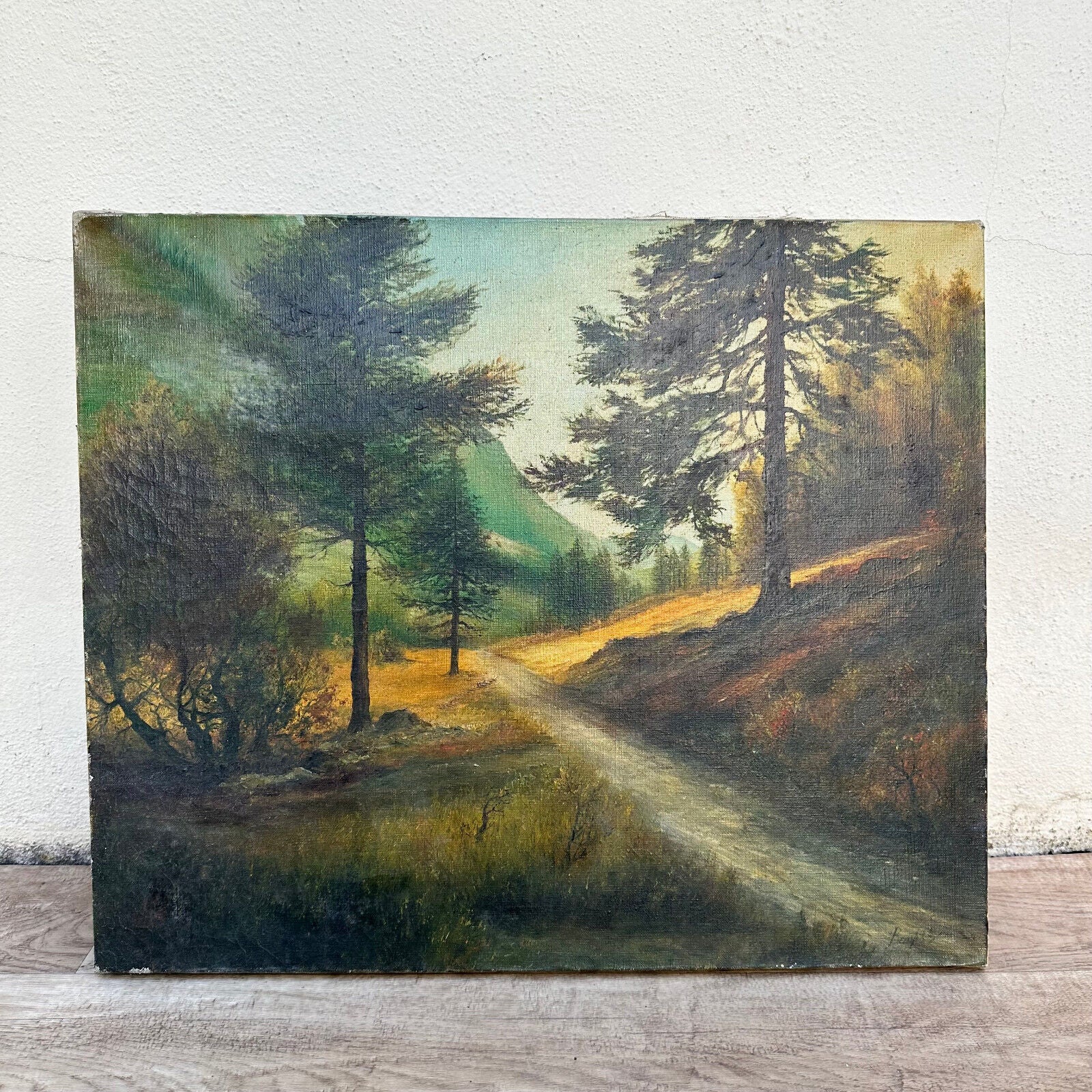 FRENCH Antique  landscape STILL LIFE Old PAINTING signed  forest 11082318 - Fleamarketfrance