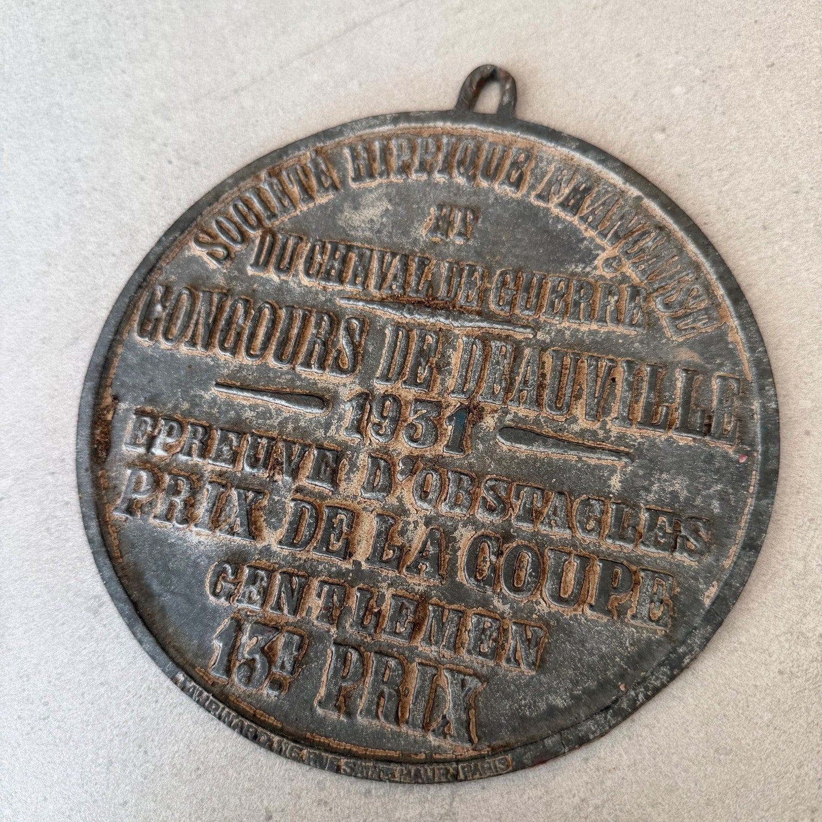 French Agricultural Medal 1931 Vintage Bronze Competition Award Trophy 08022616 Fleamarketfrance