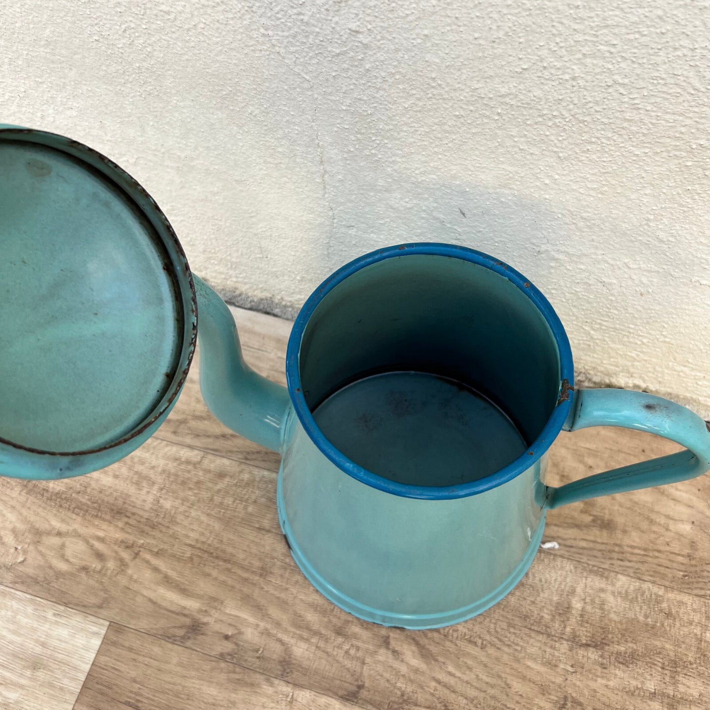 French Enamel Coffee Pot Turquoise Blue Vintage Enamelware Kitchen 26052212 Fleamarketfrance