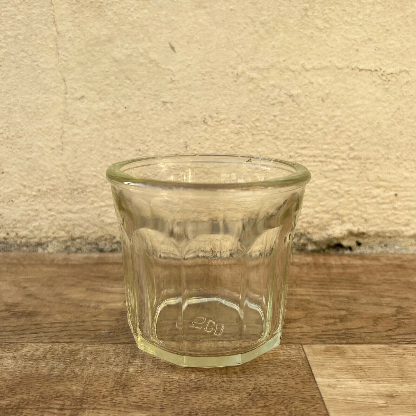 Vintage French Glass Jam Jelly Jar Pot Faceted Working Glass 0502225 - Fleamarketfrance