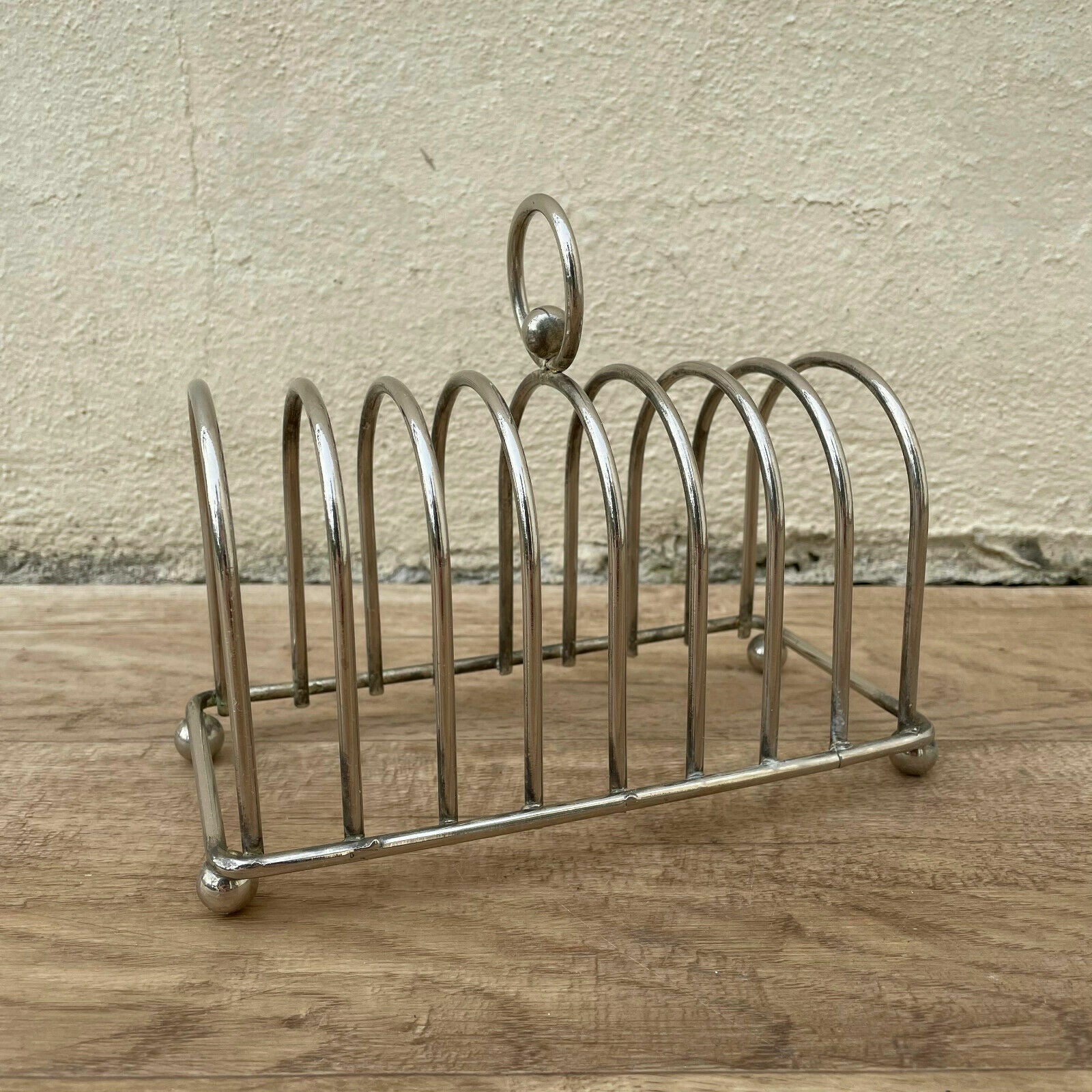Vintage French Silver Plated Wire Toast Rack Table Serving 0807215 Unbranded