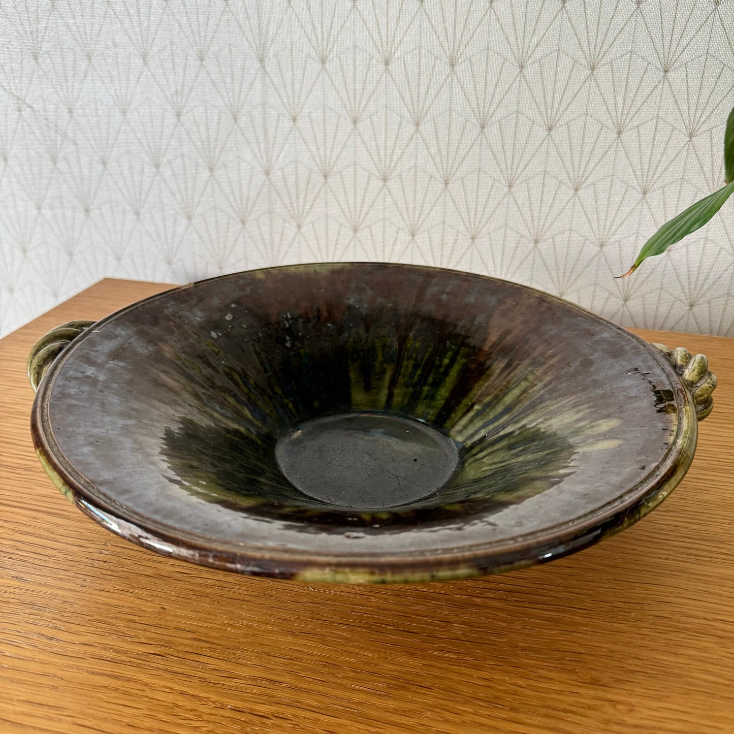 Vintage Vallauris Pottery Bowl French Ceramic Fruit Tray Handles 1906243 Fleamarketfrance