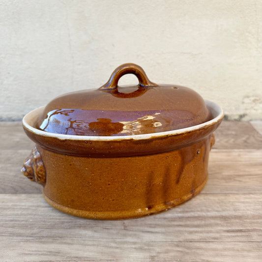 Vintage FRENCH GLAZED LIDDED TERRINE 2509243 la bourguigonne