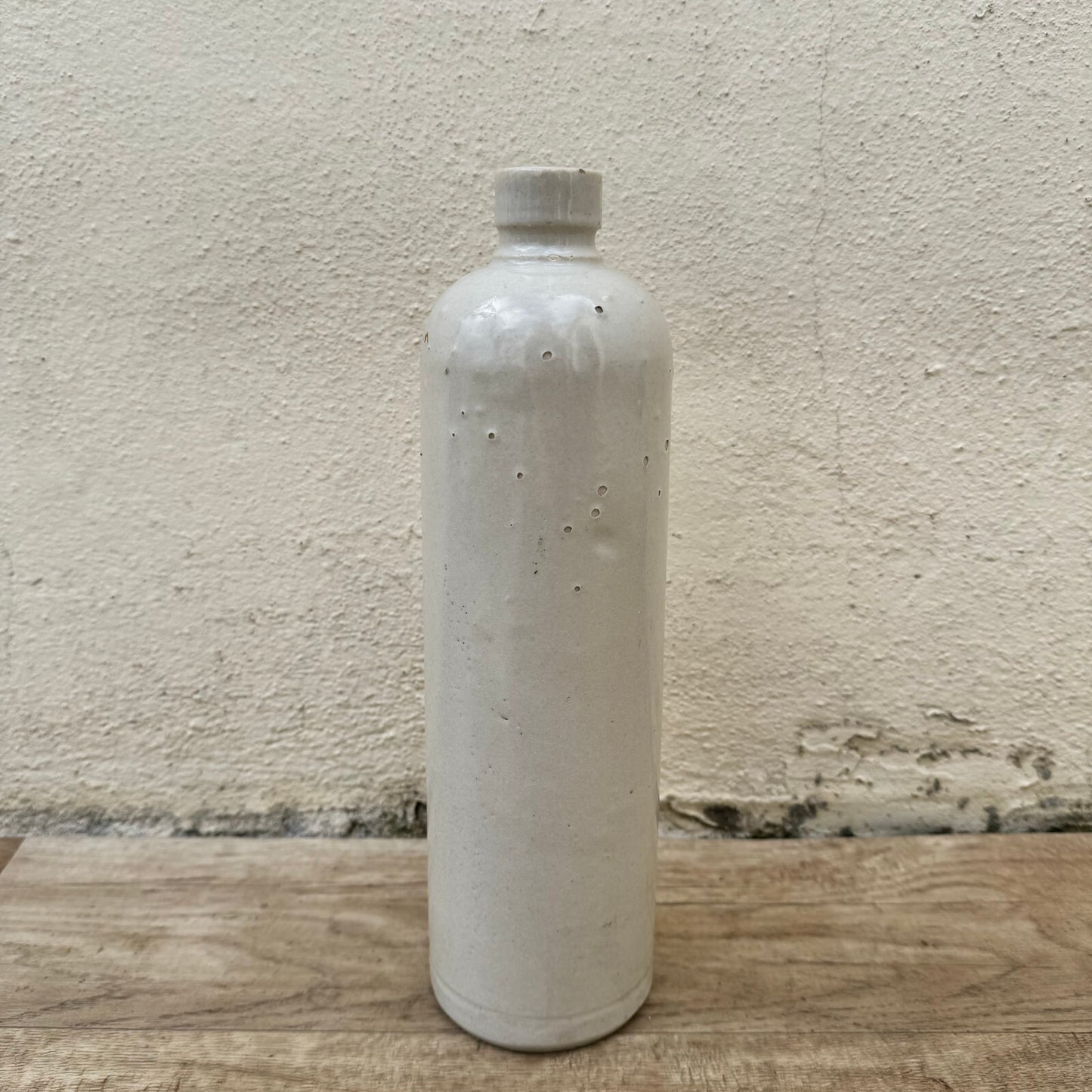 French Stoneware Bottle Vintage Ceramic Wine Water Jug 11" 29042412 Unmarked