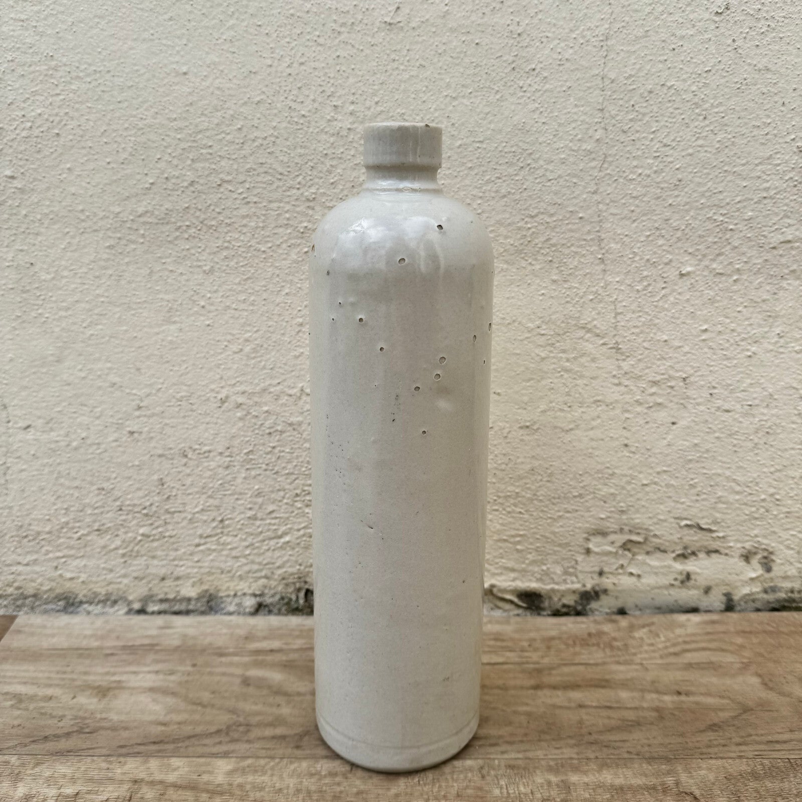 French Stoneware Bottle Vintage Ceramic Wine Water Jug 11" 29042412 Unmarked