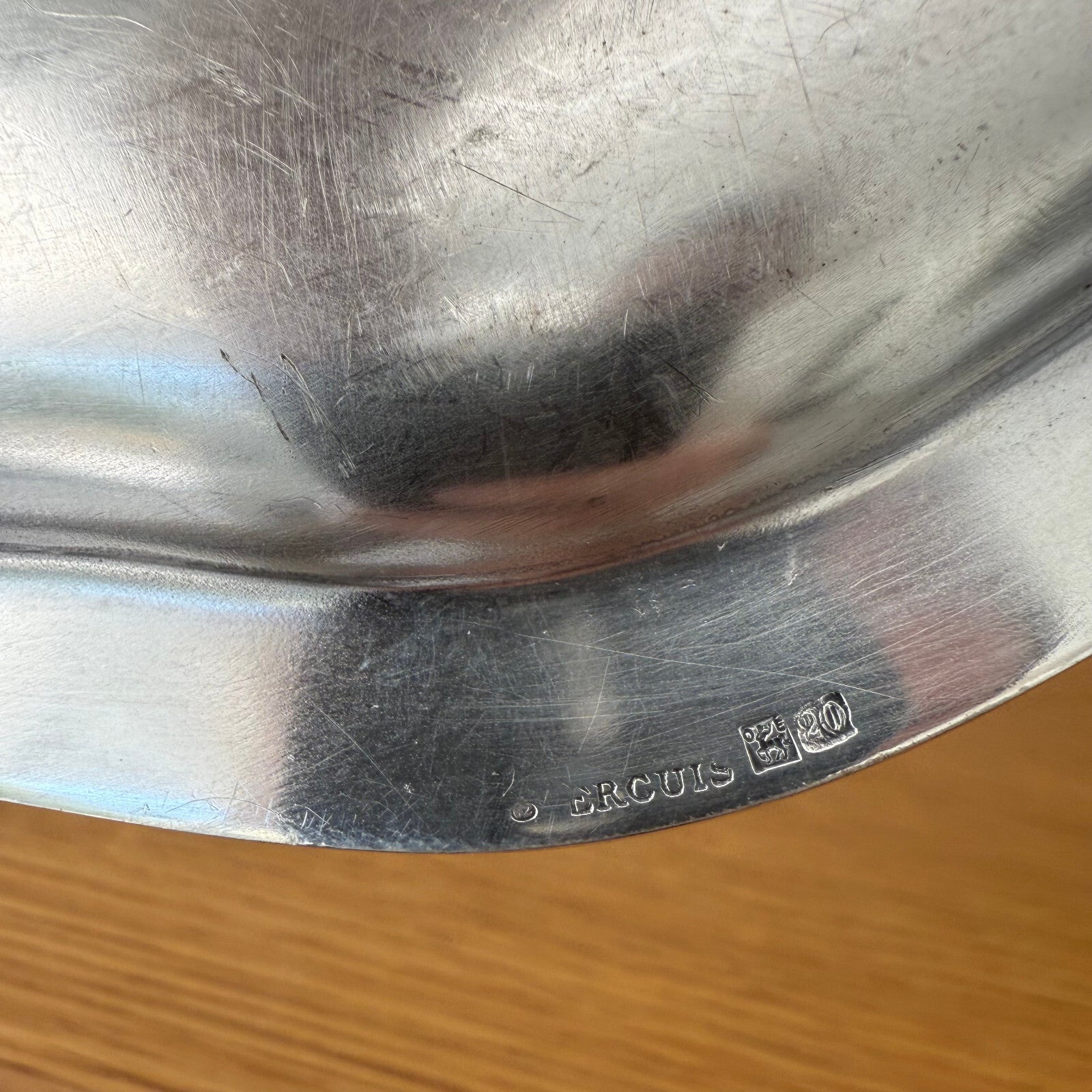 Vintage French Silver Plated Serving Tray Ercuis Paris Scalloped 0905254 Ercuis