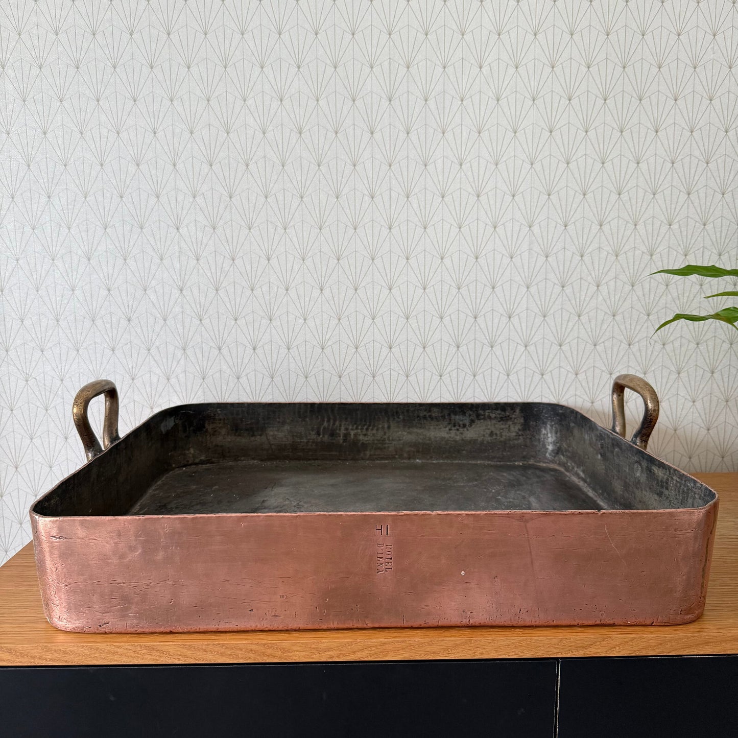 Vintage French Dehillerin Copper Roasting Pan Tin Lined France 29042513