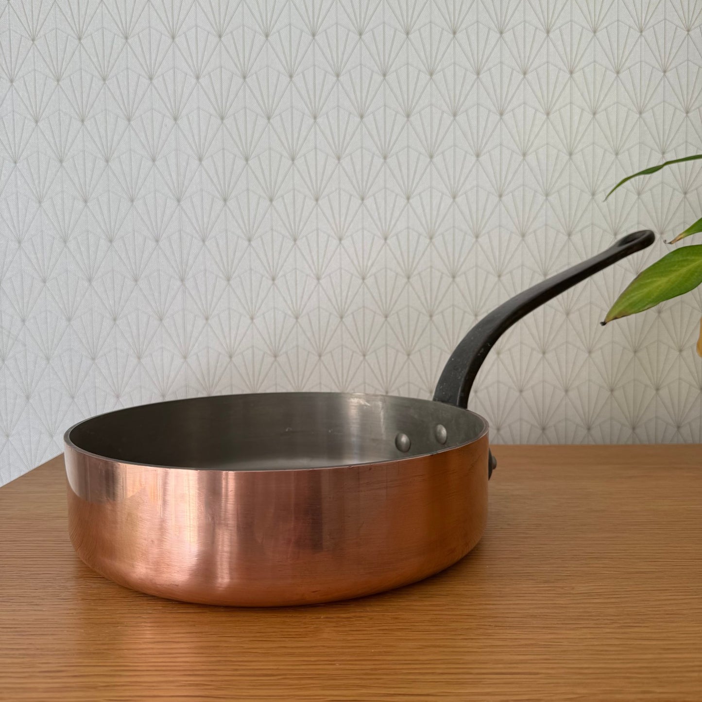 HEAVY 3mm 4.6kg FRENCH Sauteuse pan culinair French COPPER VILLEDIEU 0809256