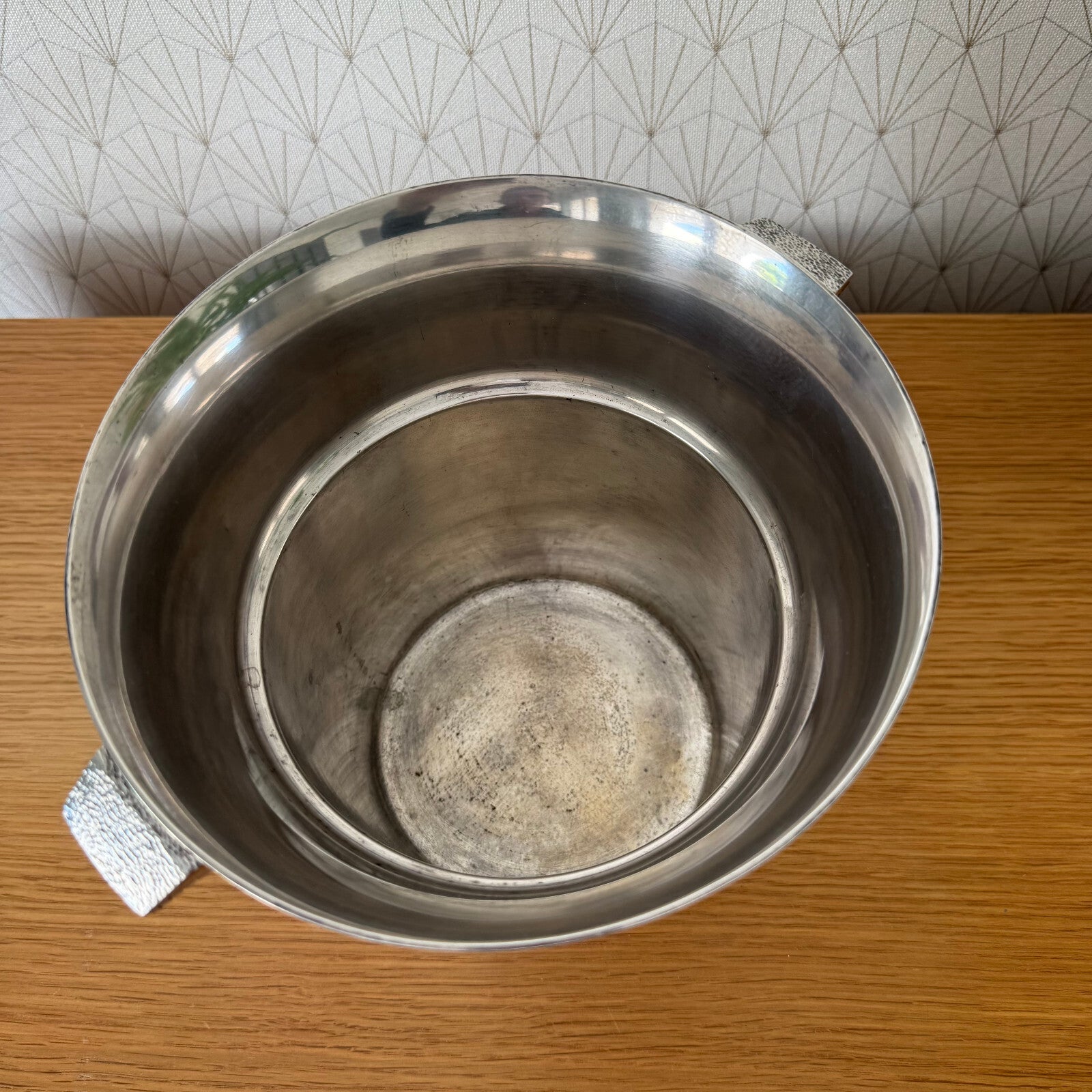French Silverplate Champagne Cooler Ice Bucket Beaded Vintage 2704256 Fleamarketfrance