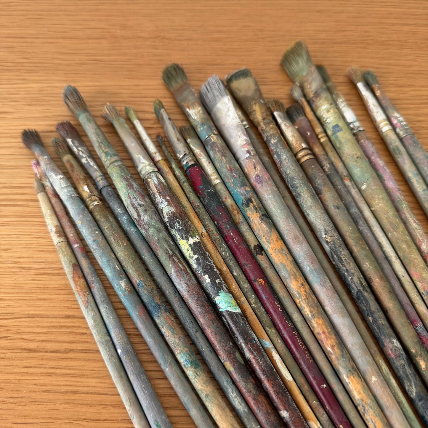 Vintage Used Artist Paintbrush Lot French Atelier Set 0708268 Princeton Artist Brush Co.