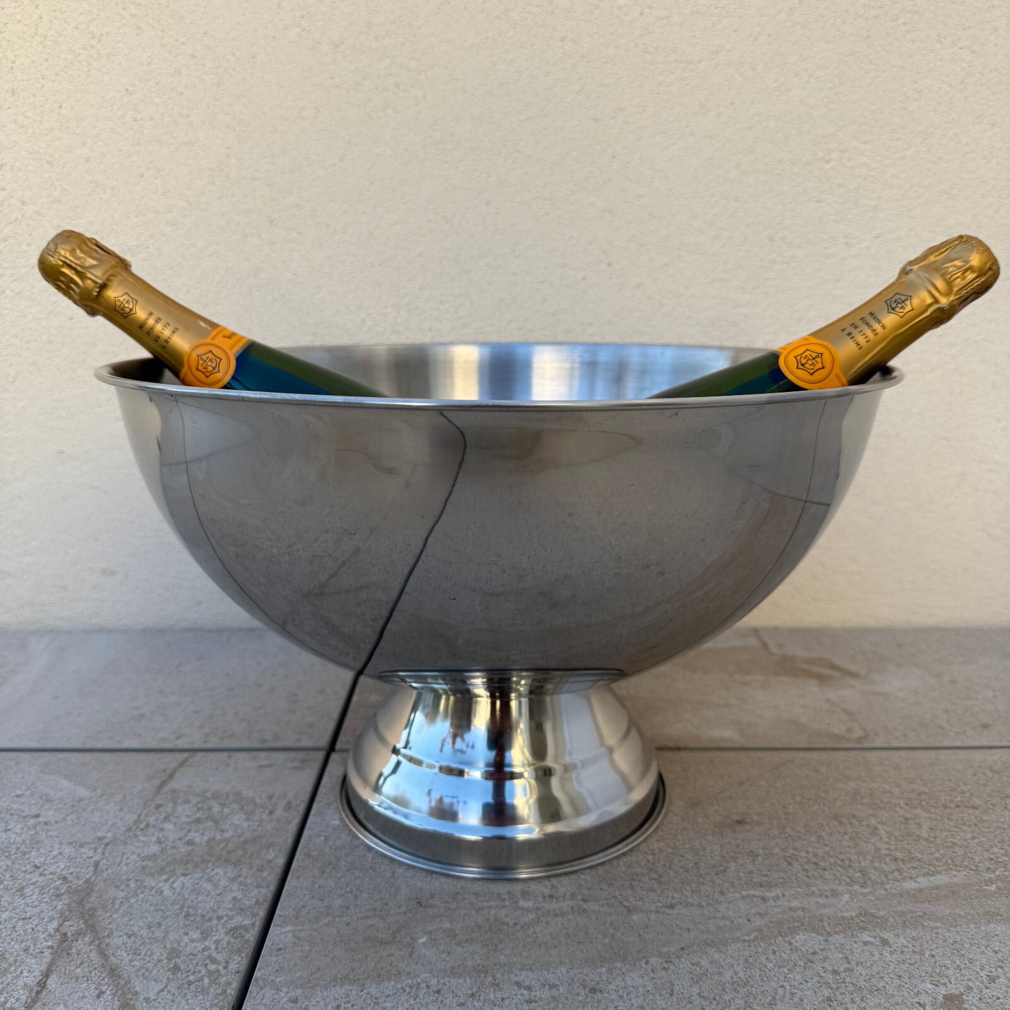 Vintage French Champagne Inox Ice Bucket Cooler Basin 1604253
