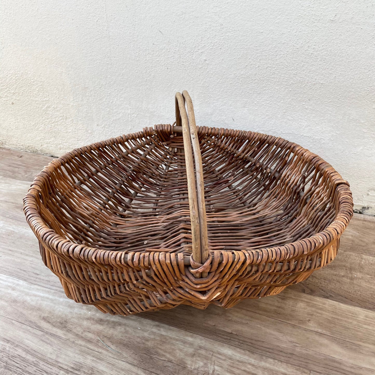 French Wicker Basket Vintage Market Mushroom Gathering Rattan 1403257 Fleamarketfrance