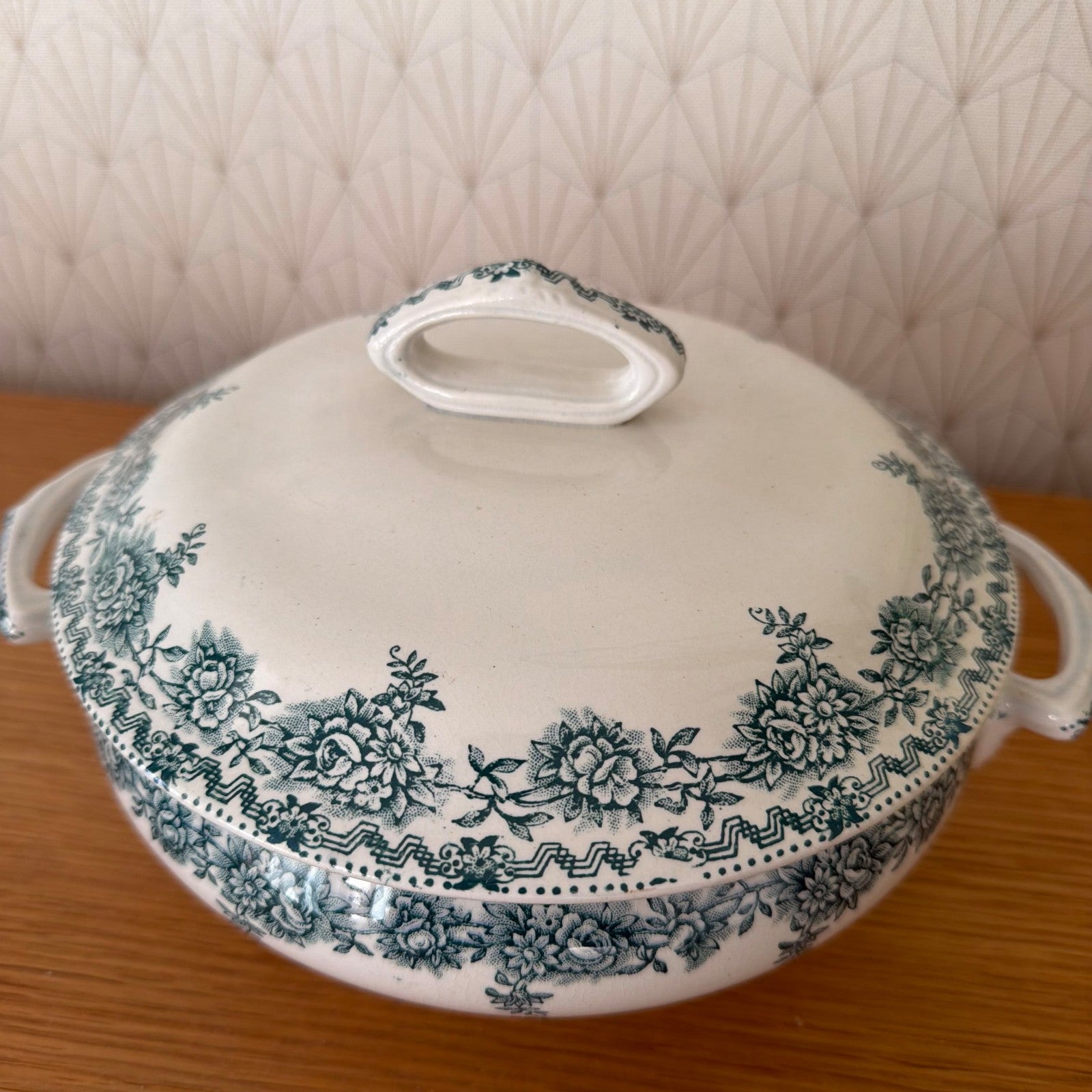Vintage French Argenton St Amand Les Eaux Ceramic Floral Tureen 18052610 Fleamarketfrance