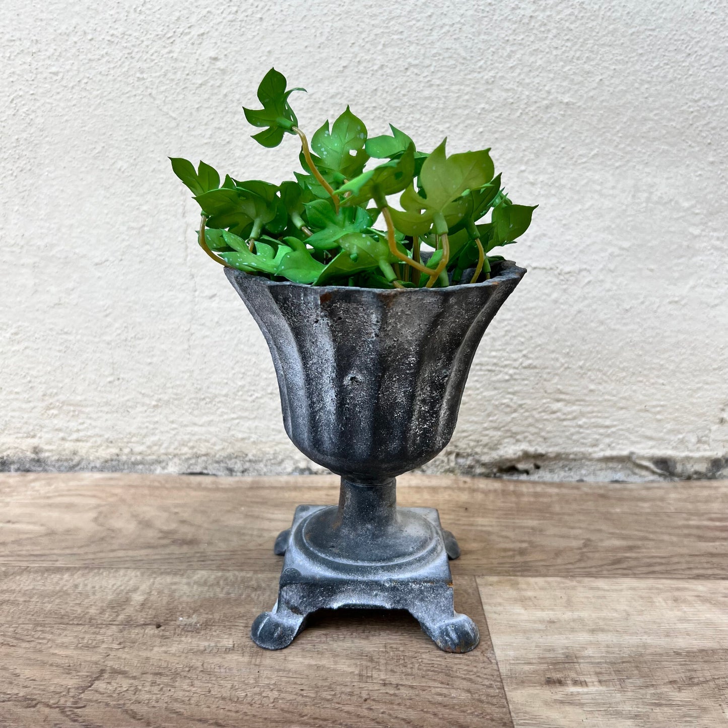 French Cast Iron Garden Urn Vintage Planter Pedestal Base 20082220 Fleamarketfrance