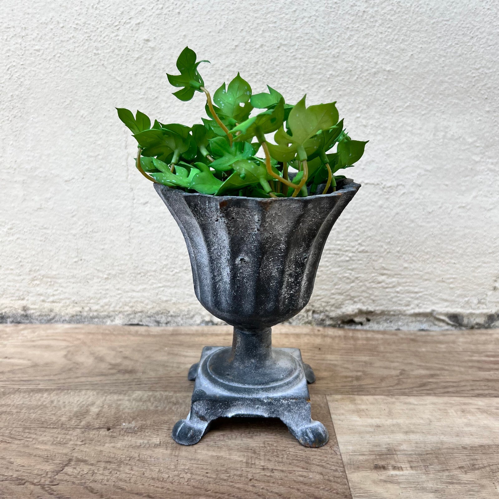 French Cast Iron Garden Urn Vintage Planter Pedestal Base 20082220 Fleamarketfrance