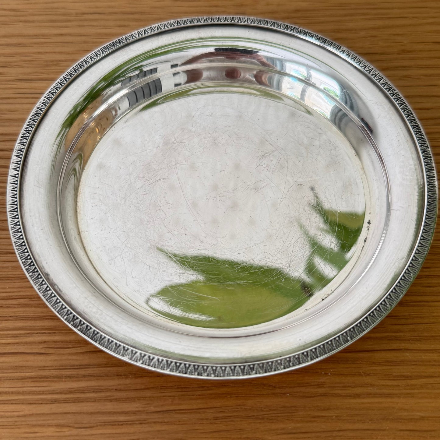 Set of 2 Vintage Silverplate Wine/Bottle Coasters 0608253