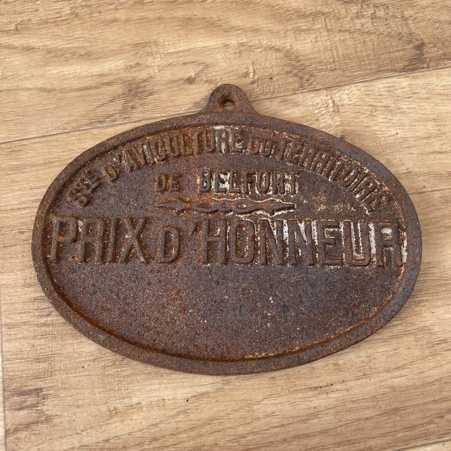 French Agricultural Prize Plaque Cast Iron Vintage Award Trophy 1103255 Fleamarketfrance