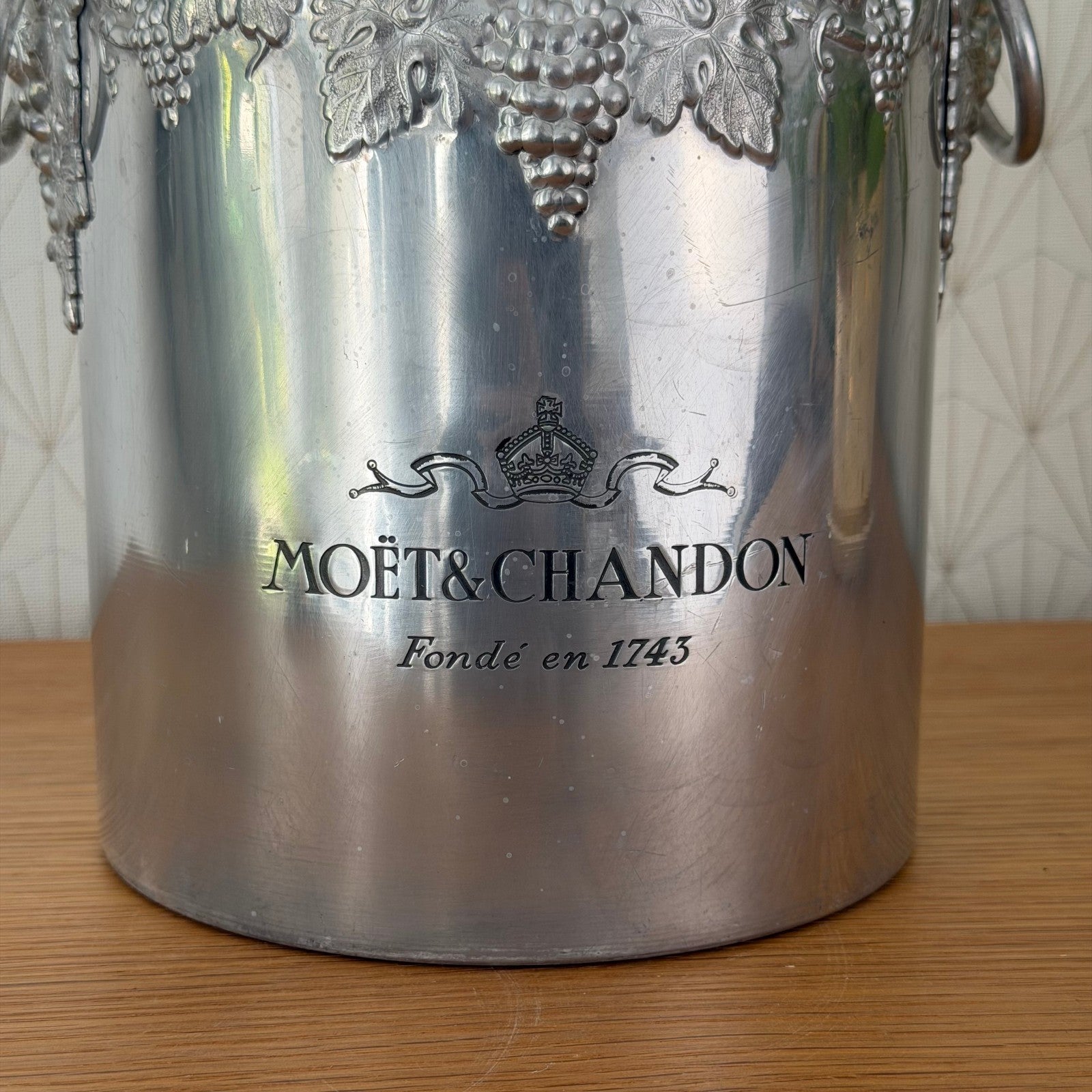 Vintage Moet Chandon Ice Bucket French Champagne Cooler Silver 2110251 Fleamarketfrance : French vintage and antique decor