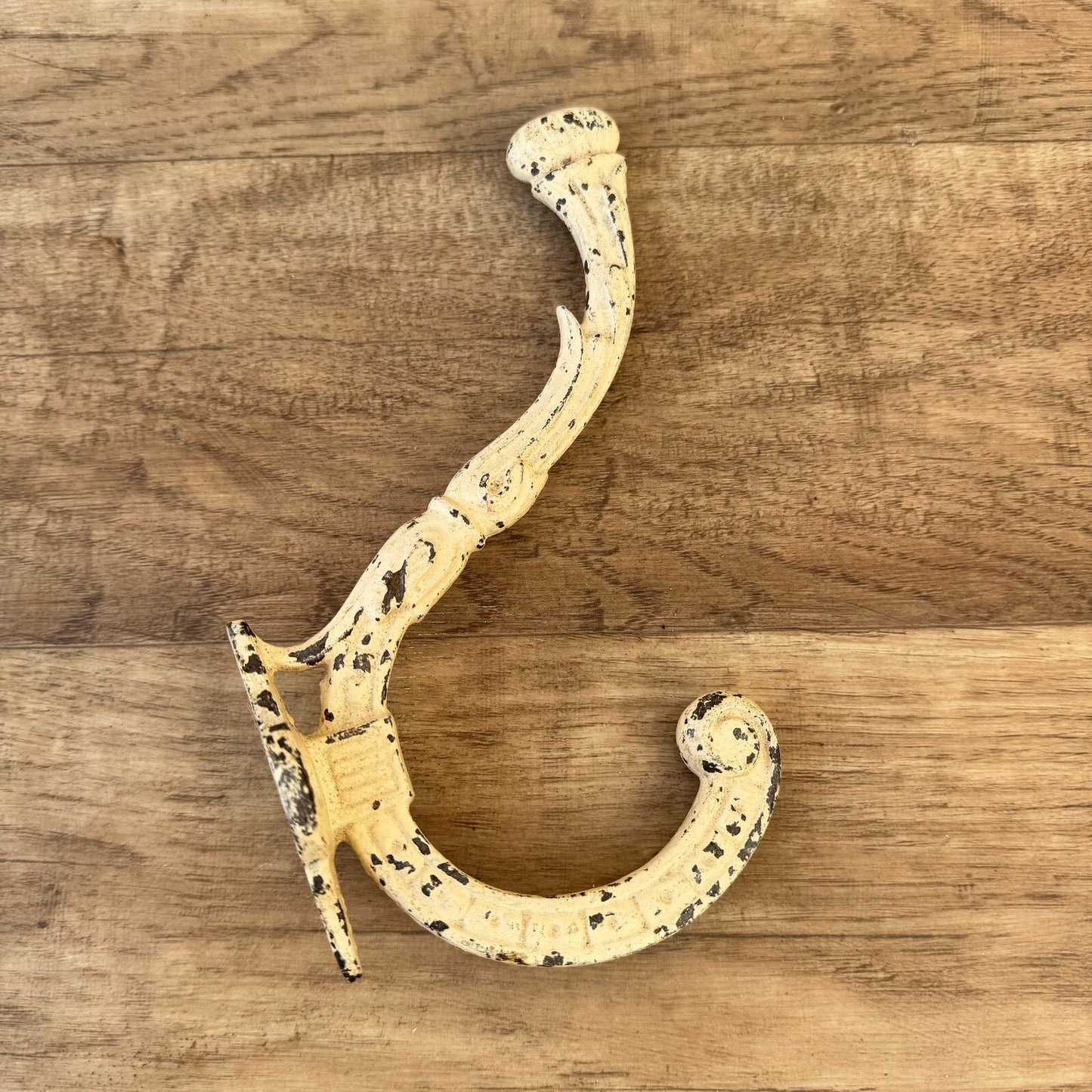 French Cast Iron Hook Antique Wall Mount Coat Hanger Vintage 31012417 Unbranded