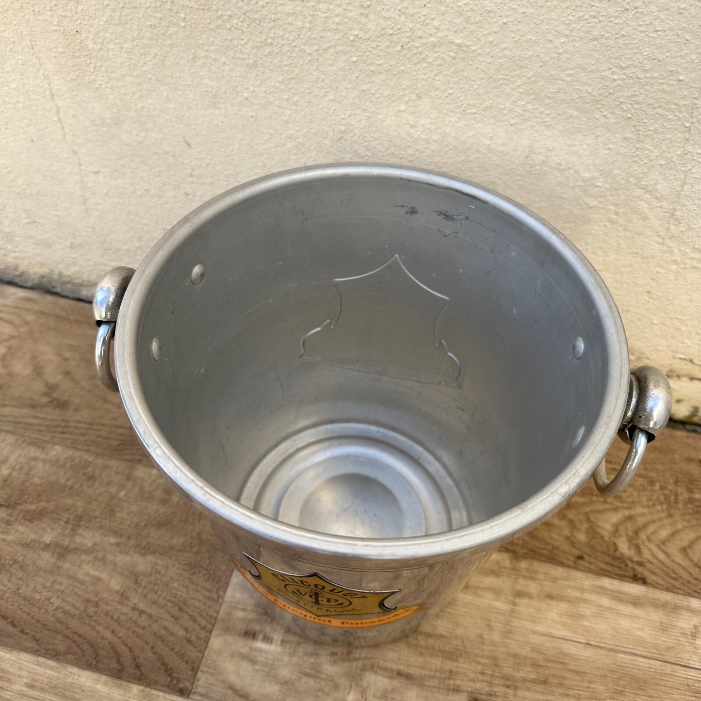 Vintage Veuve Clicquot Ice Bucket French Champagne Cooler Aluminum 12092422 Veuve Clicquot