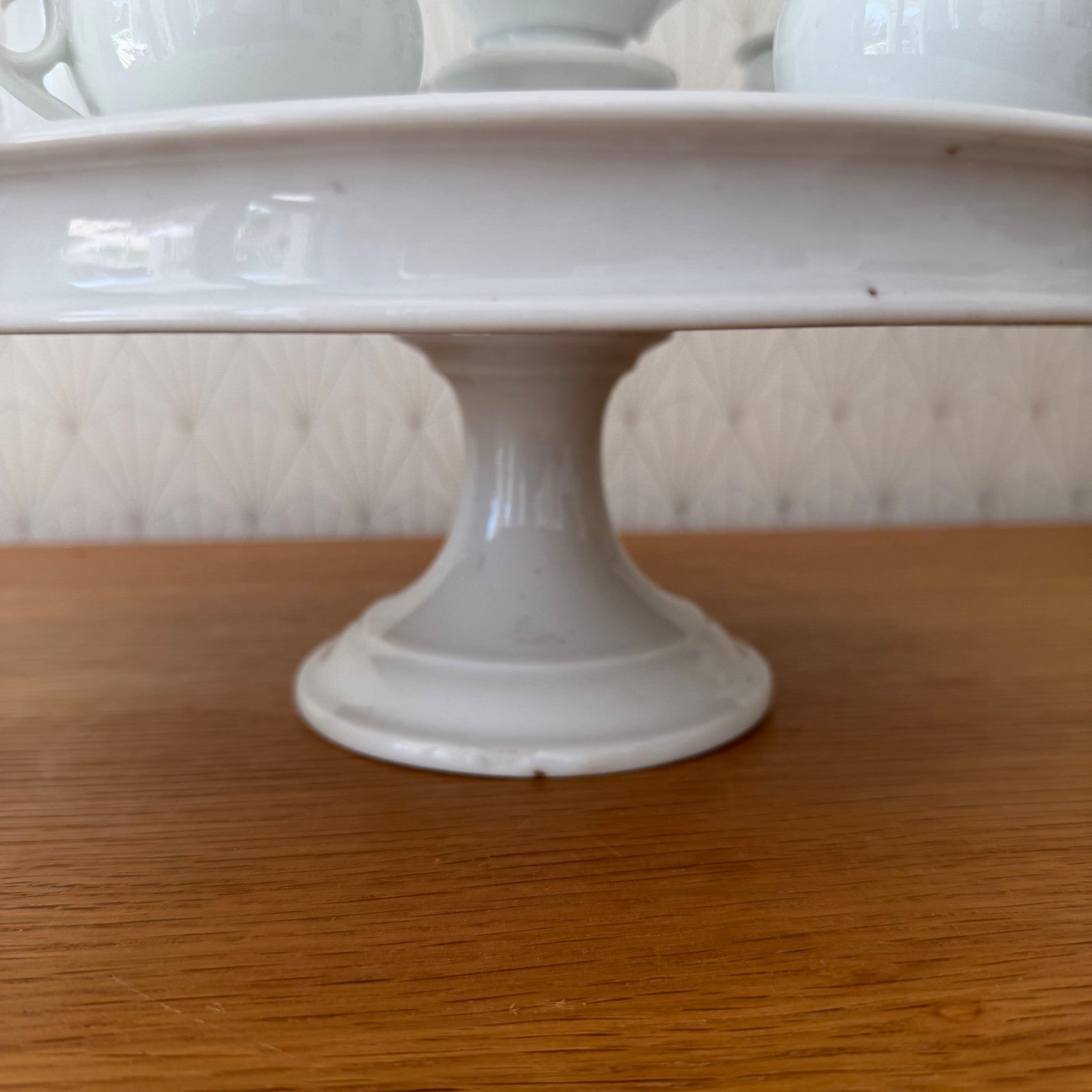 French Porcelain Tea Set Cream Pots Pedestal Stand Vintage 2203263 Unmarked