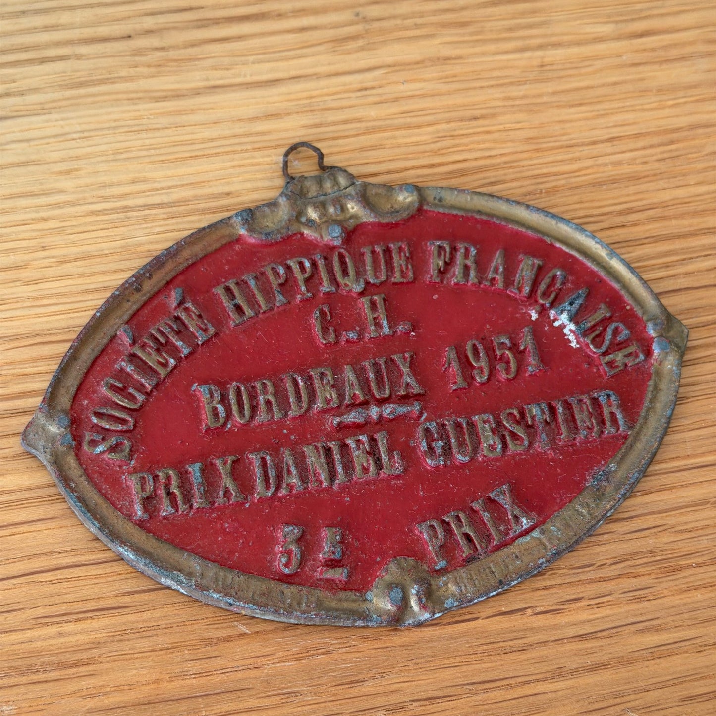French Vintage Horse Show Medal Trophy Plaque 1951 Bordeaux 1212256 Fleamarketfrance : French vintage and antique decor