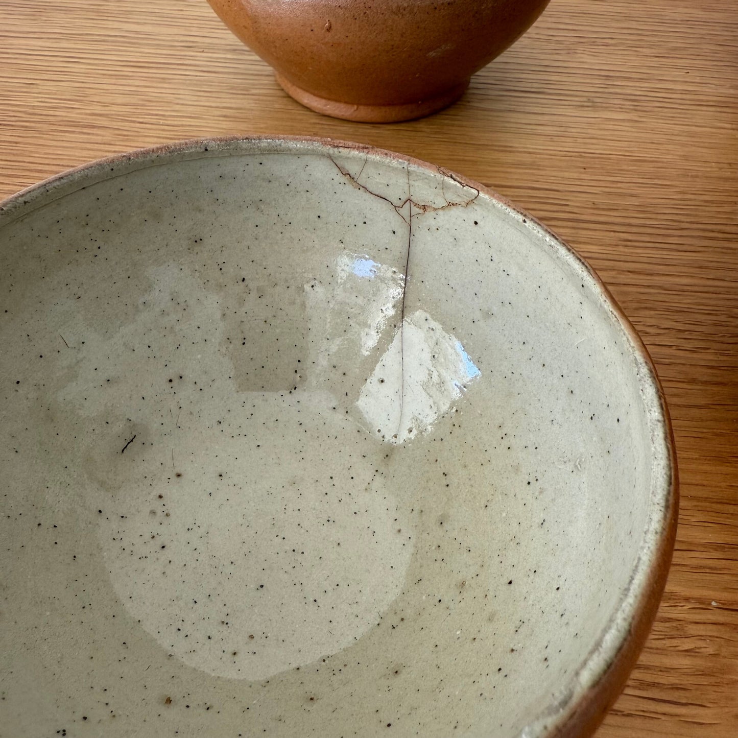 4 VINTAGE FRENCH STONEWARE BOWLS FARMHOUSE CERAMIC MIXING BOWL 2205252