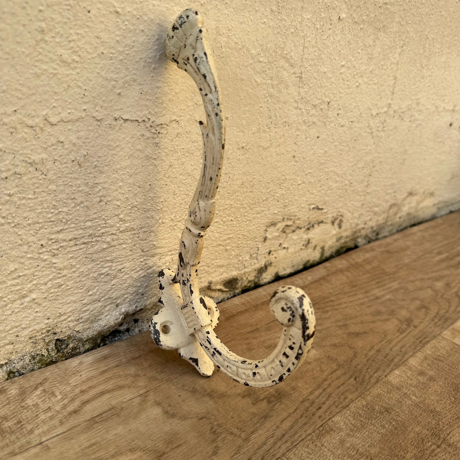 French Cast Iron Hook Antique Wall Mount Coat Hanger Vintage 31012417 Unbranded