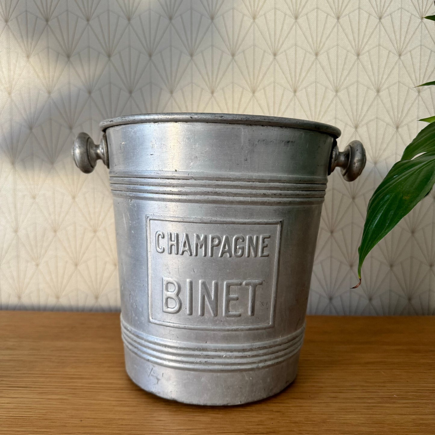 French Champagne Bucket Vintage Aluminum BINET Ice Cooler France 0708244 BINET