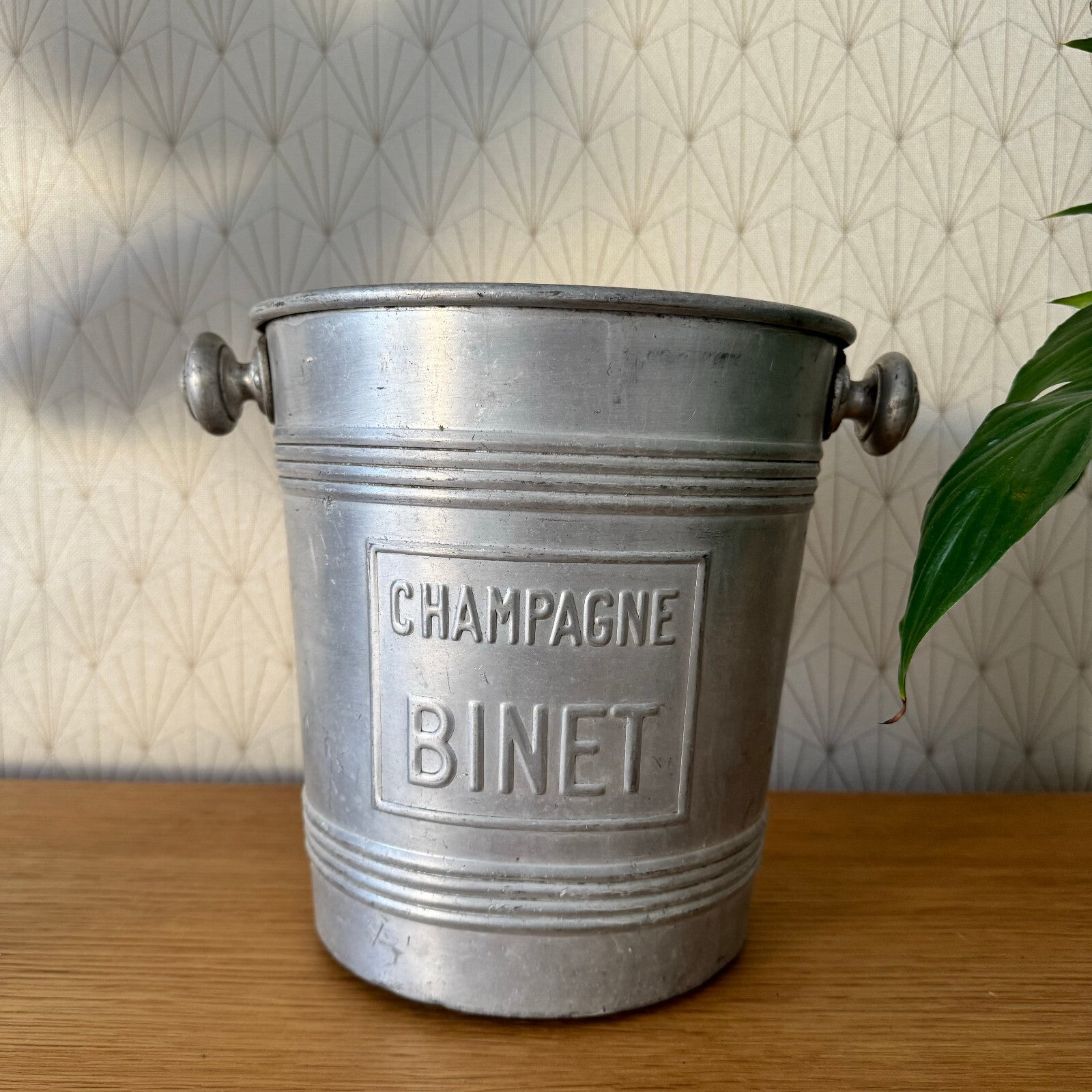French Champagne Bucket Vintage Aluminum BINET Ice Cooler France 0708244 BINET