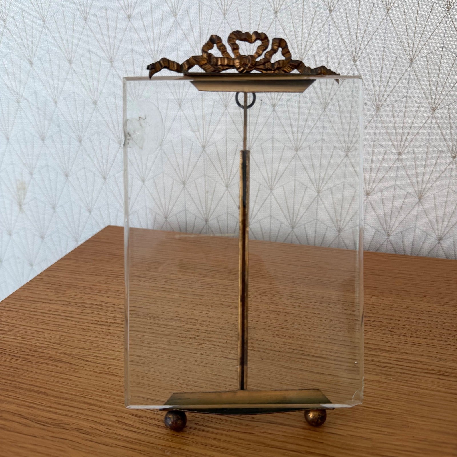 Vintage Brass Picture Frames Set of 2 French Glass Photo Display 10062613 Fleamarketfrance