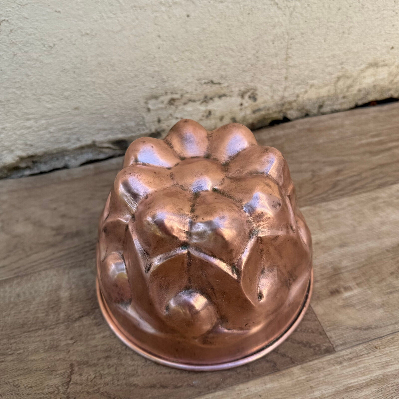 French Tin Lined Copper Mold Cake Jelly Aspic Villedieu 04082412 - Fleamarketfrance