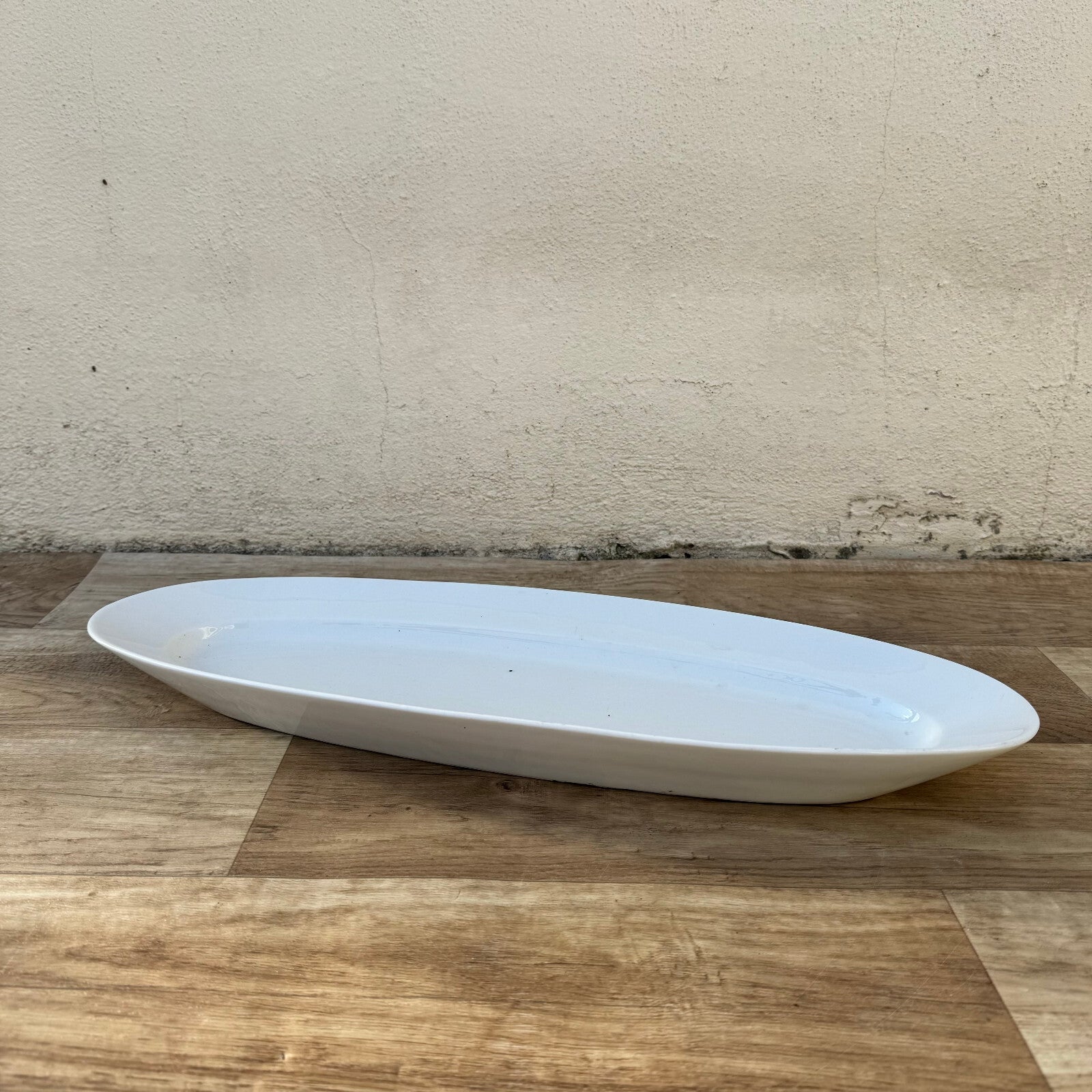Antique French Ironstone Platter White Oval Serving Dish 19.75" 0911234 Unbranded