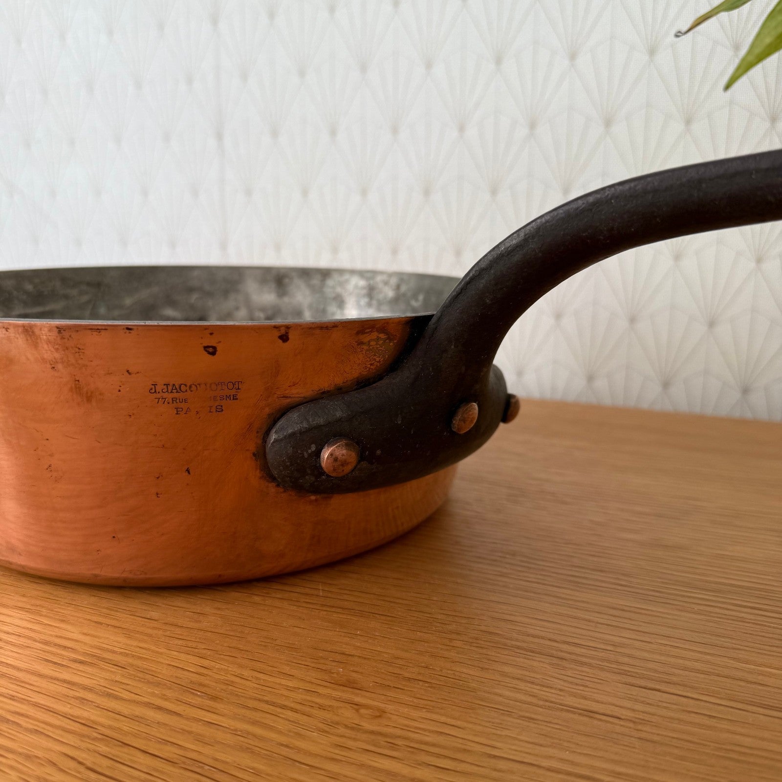 Vintage French J. Jacquotot Paris Copper Saucepan Windsor Style 3008252 jacquotot