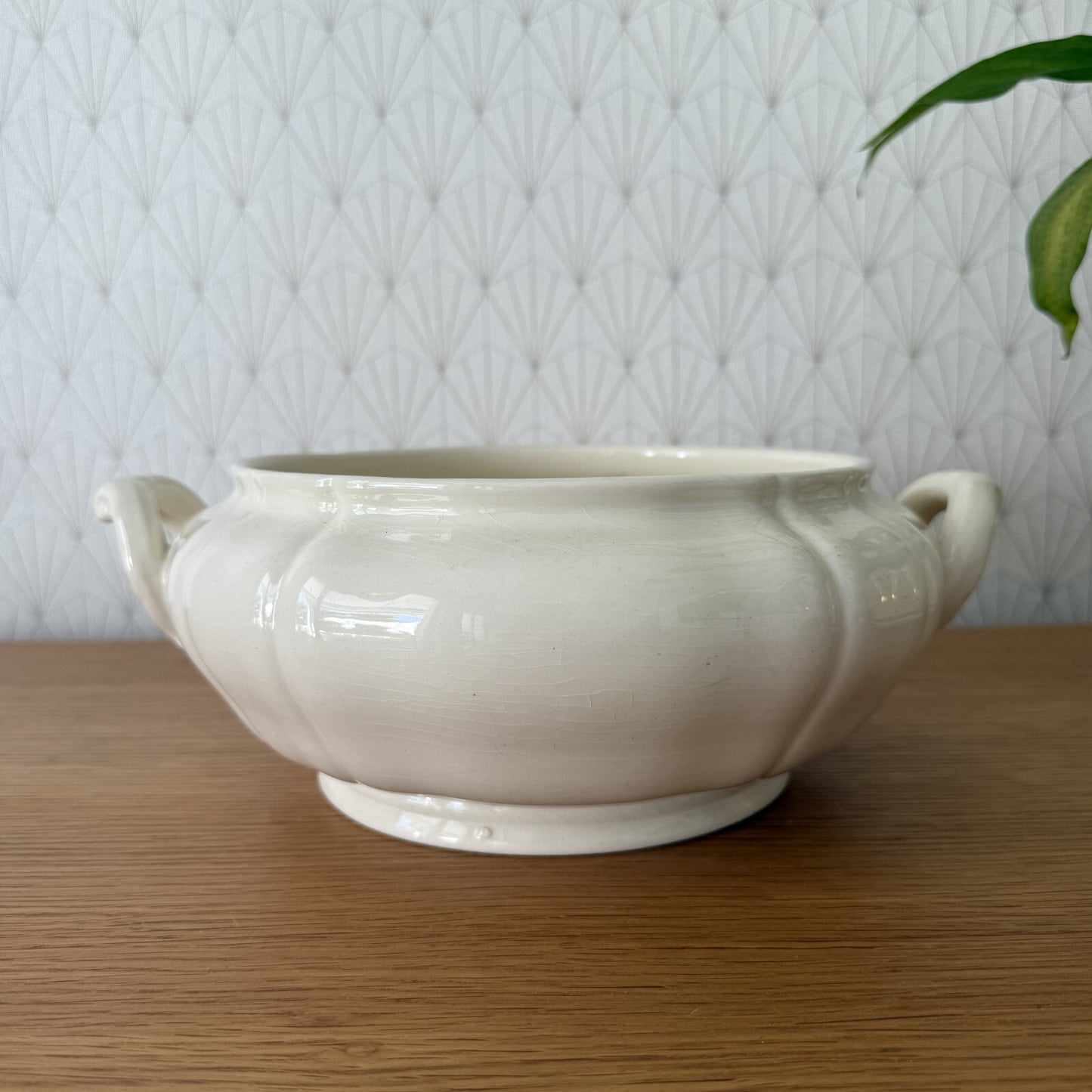 French Tureen Earthenware White Fruits Bowl Terre De Fer Villeroy Boch 0405255