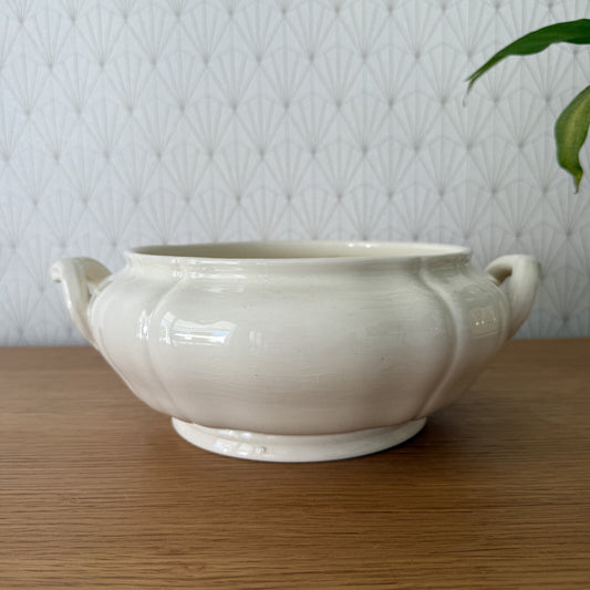 French Tureen Earthenware White Fruits Bowl Terre De Fer Villeroy Boch 0405255