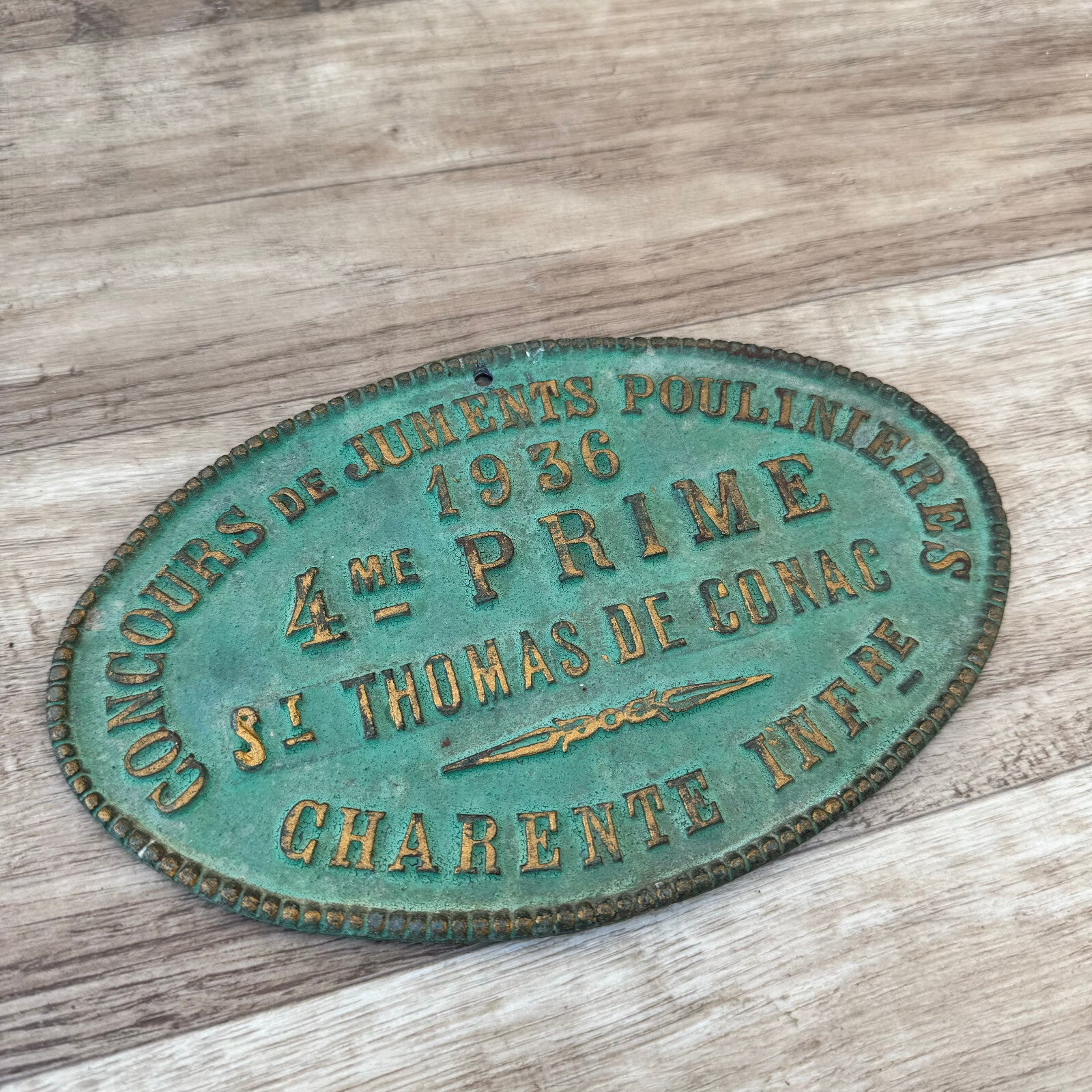 French Agricultural Prize Bronze Plaque Mare Competition 1936 Trophy 1904248 Fleamarketfrance
