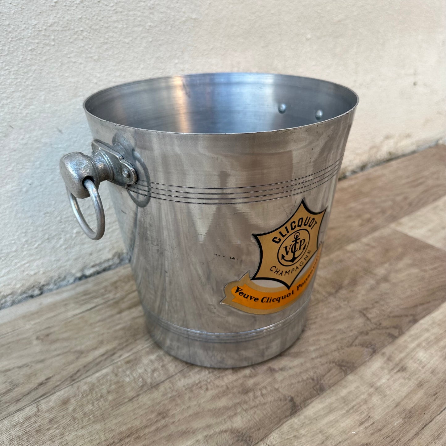 Vintage French Veuve Clicquot Champagne Bucket Aluminum Ice Cooler 0509249 Veuve Clicquot