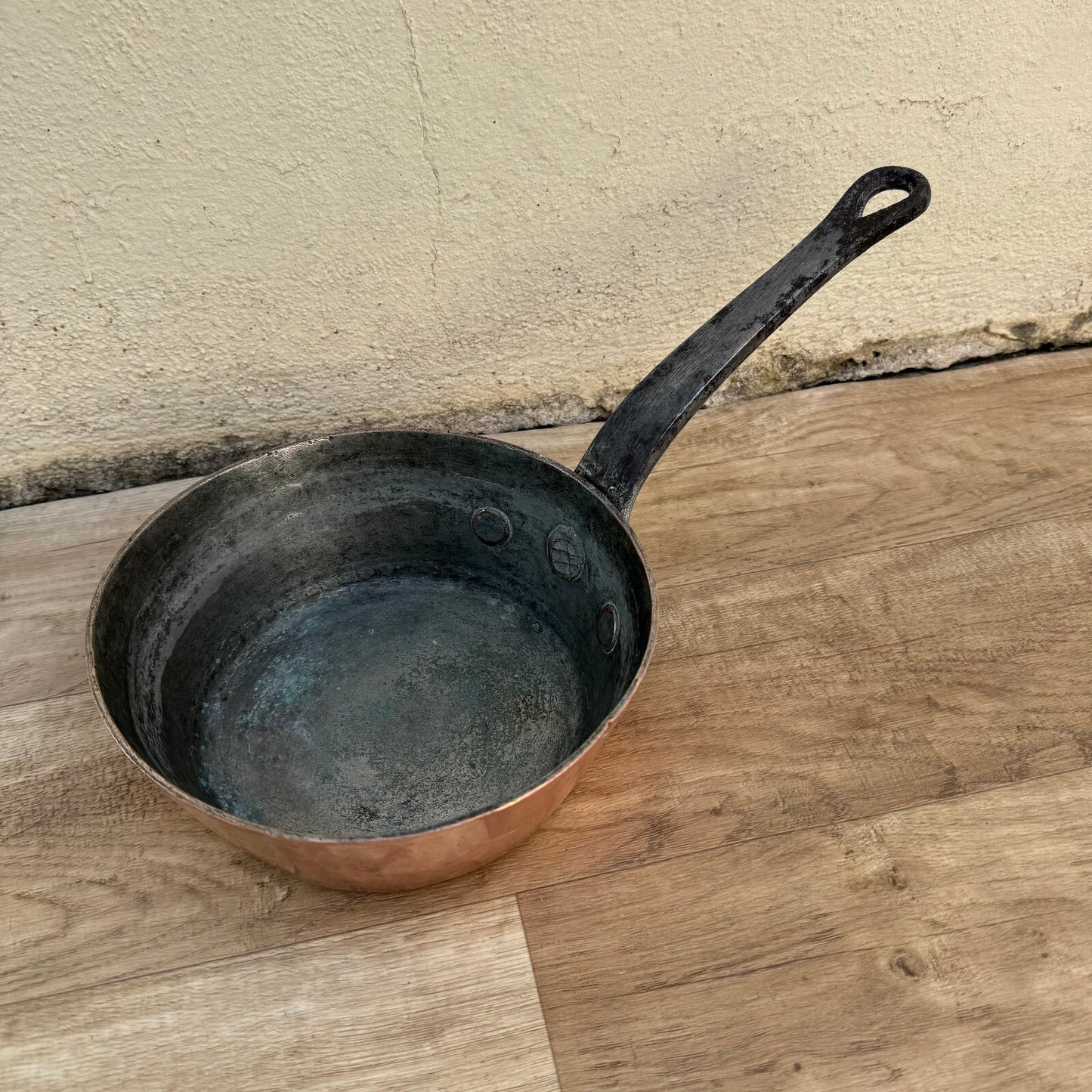 Antique French Copper Pan Tin Lined Windsor Style 19cm Restoration 2107242 Unbranded