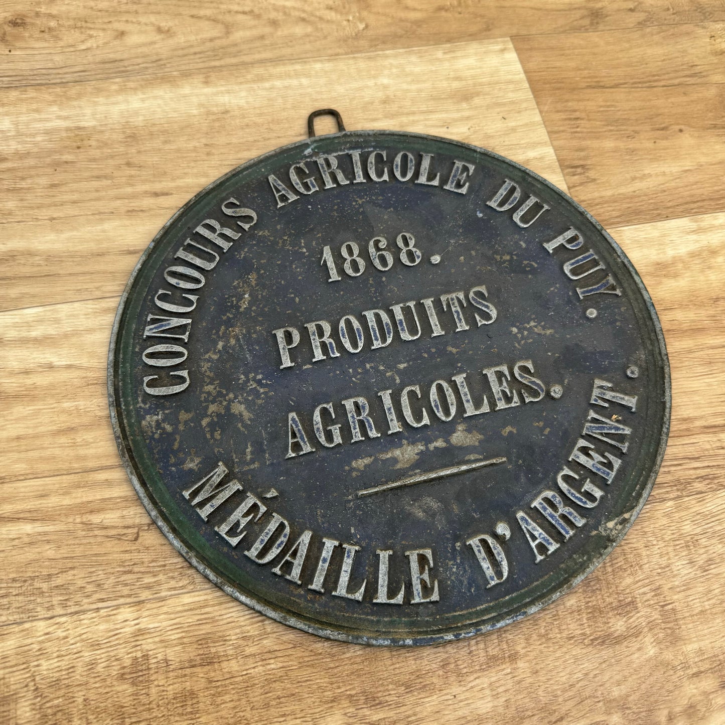 French Antique Agricultural Medal Bronze Award 1868 Puy Competition 0309244 Fleamarketfrance