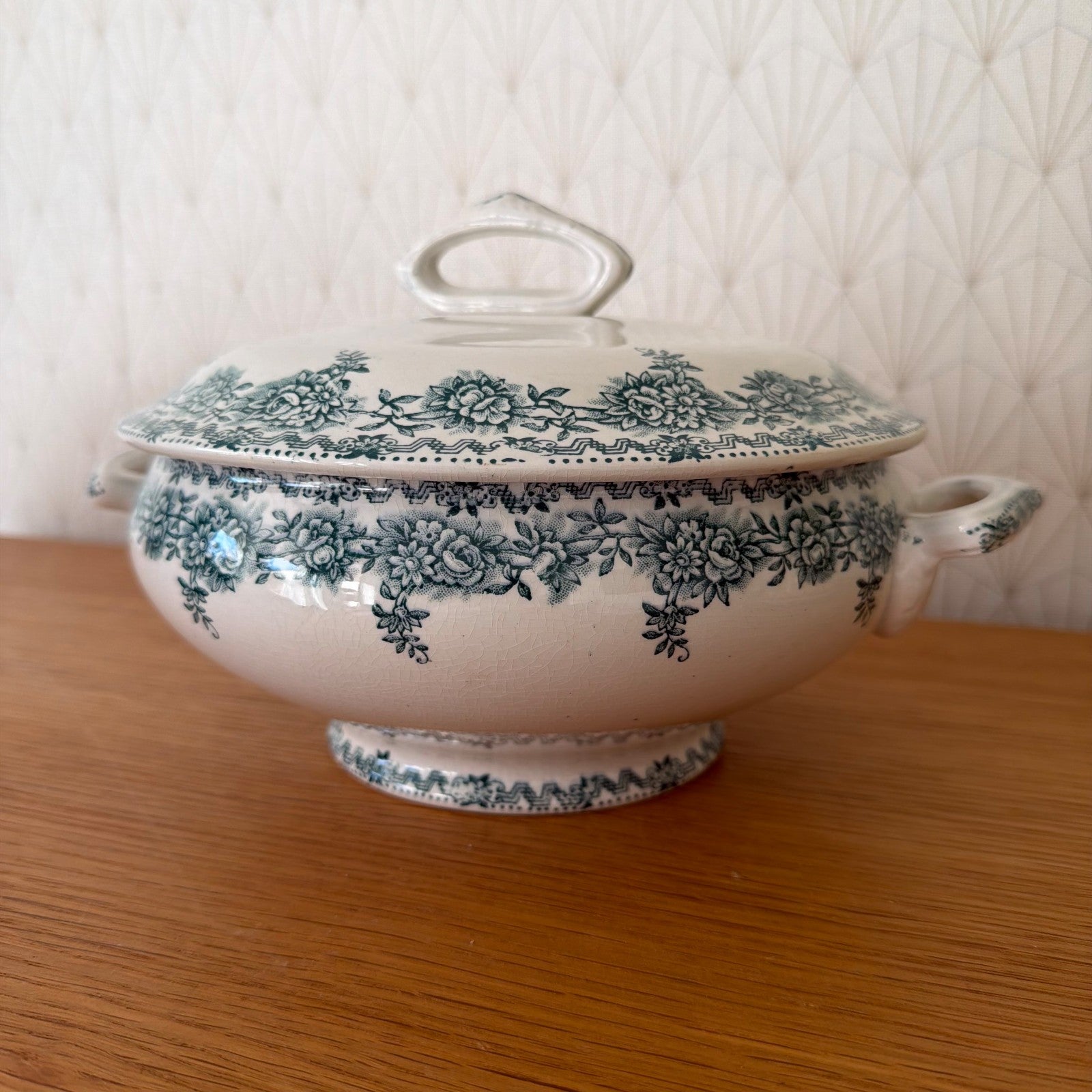Vintage French Argenton St Amand Les Eaux Ceramic Floral Tureen 18052610 Fleamarketfrance