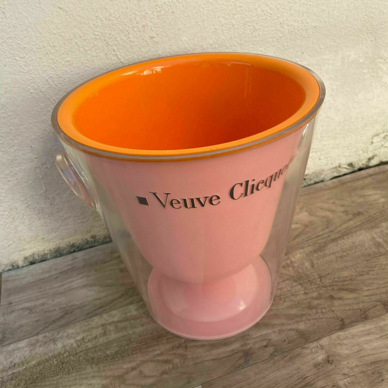 Vintage Rare Pink Peach VEUVE CLICQUOT Champagne Bucket Cooler Basin 01112123 - Fleamarketfrance