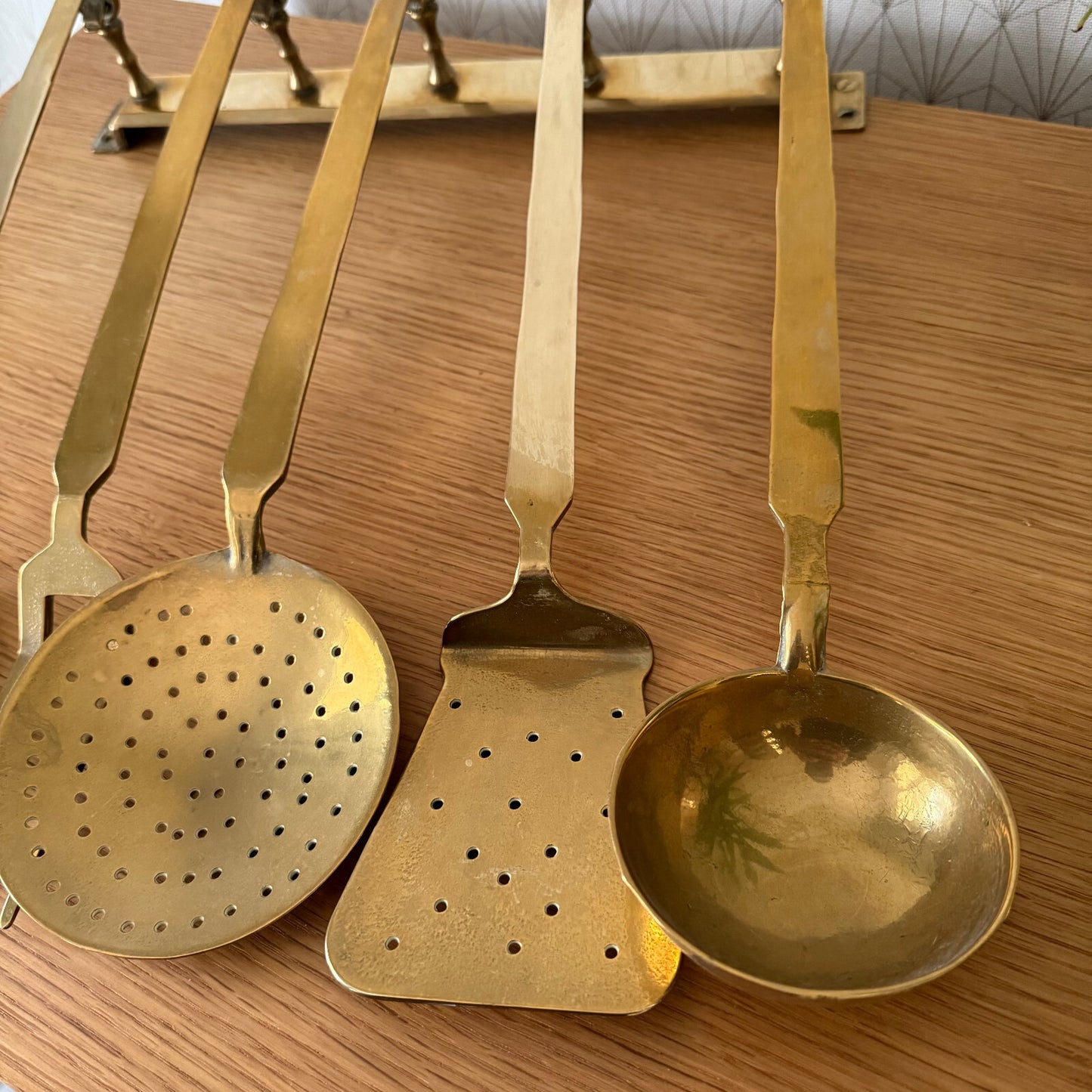 Vintage French Brass Utensils set of 5 18042514 Unbranded