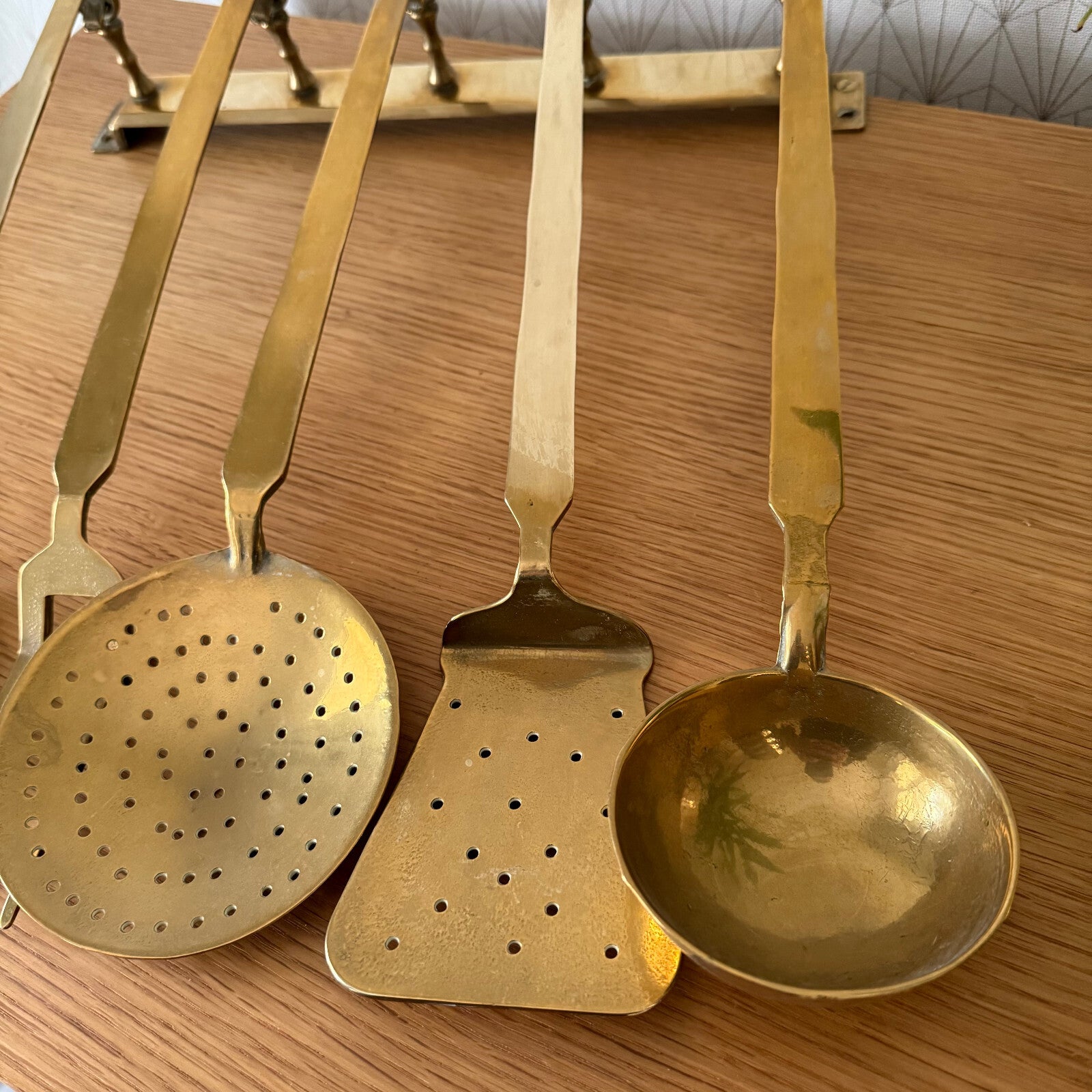 Vintage French Brass Utensils set of 5 18042514 Unbranded