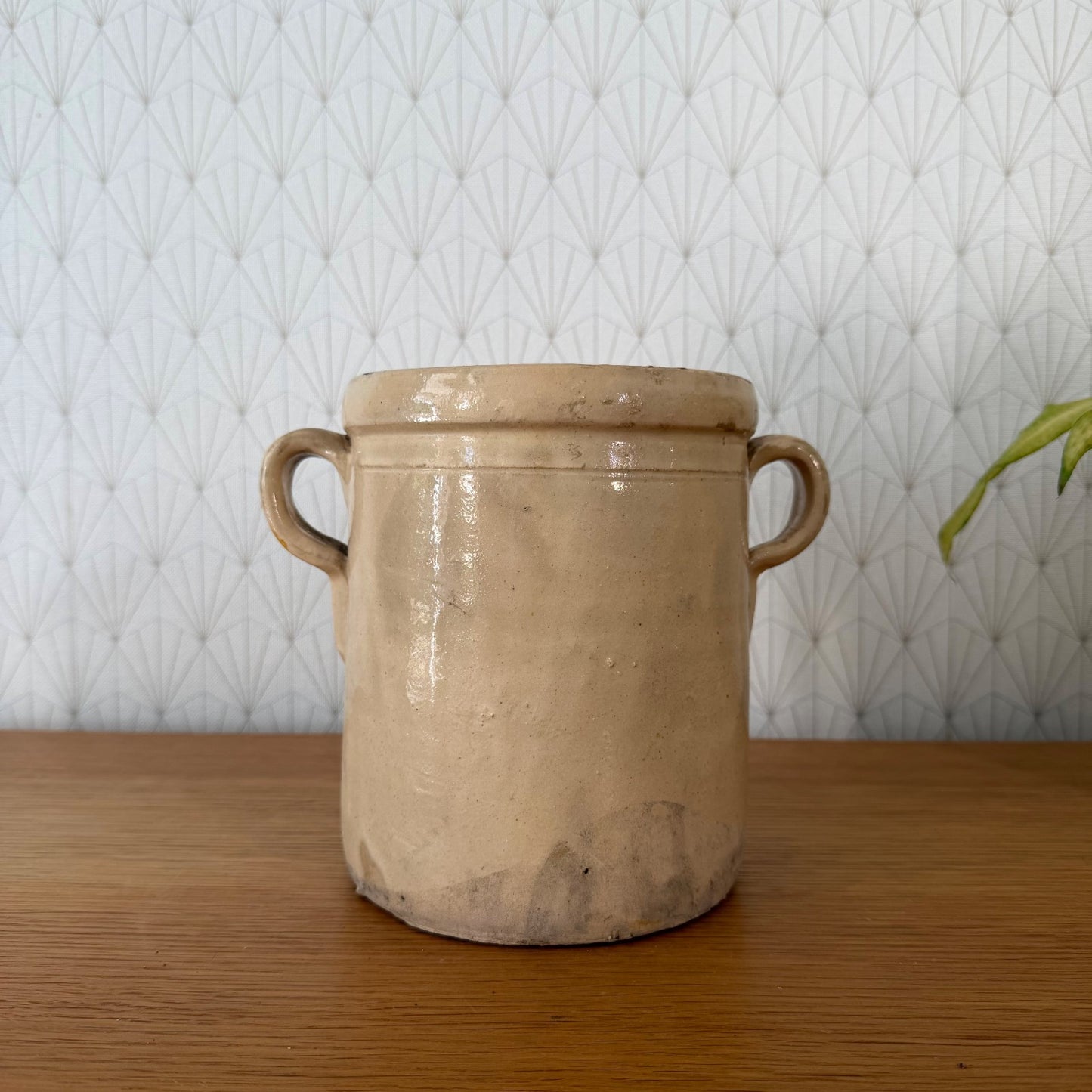 Italian Sardine Pot Antique Stoneware Crock Two Handles 01072612 Unbranded